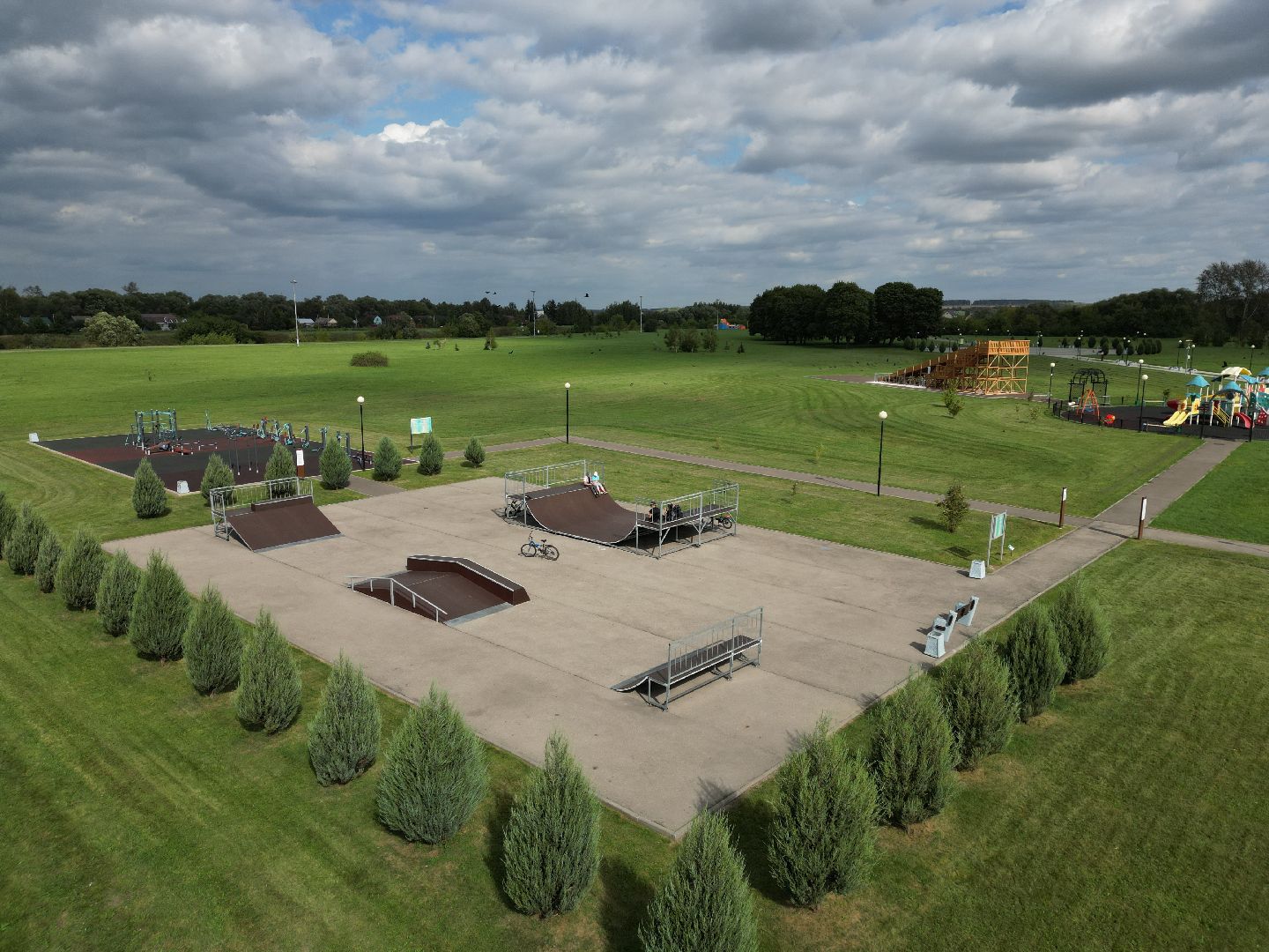 парк, отдых,видео с коптера,