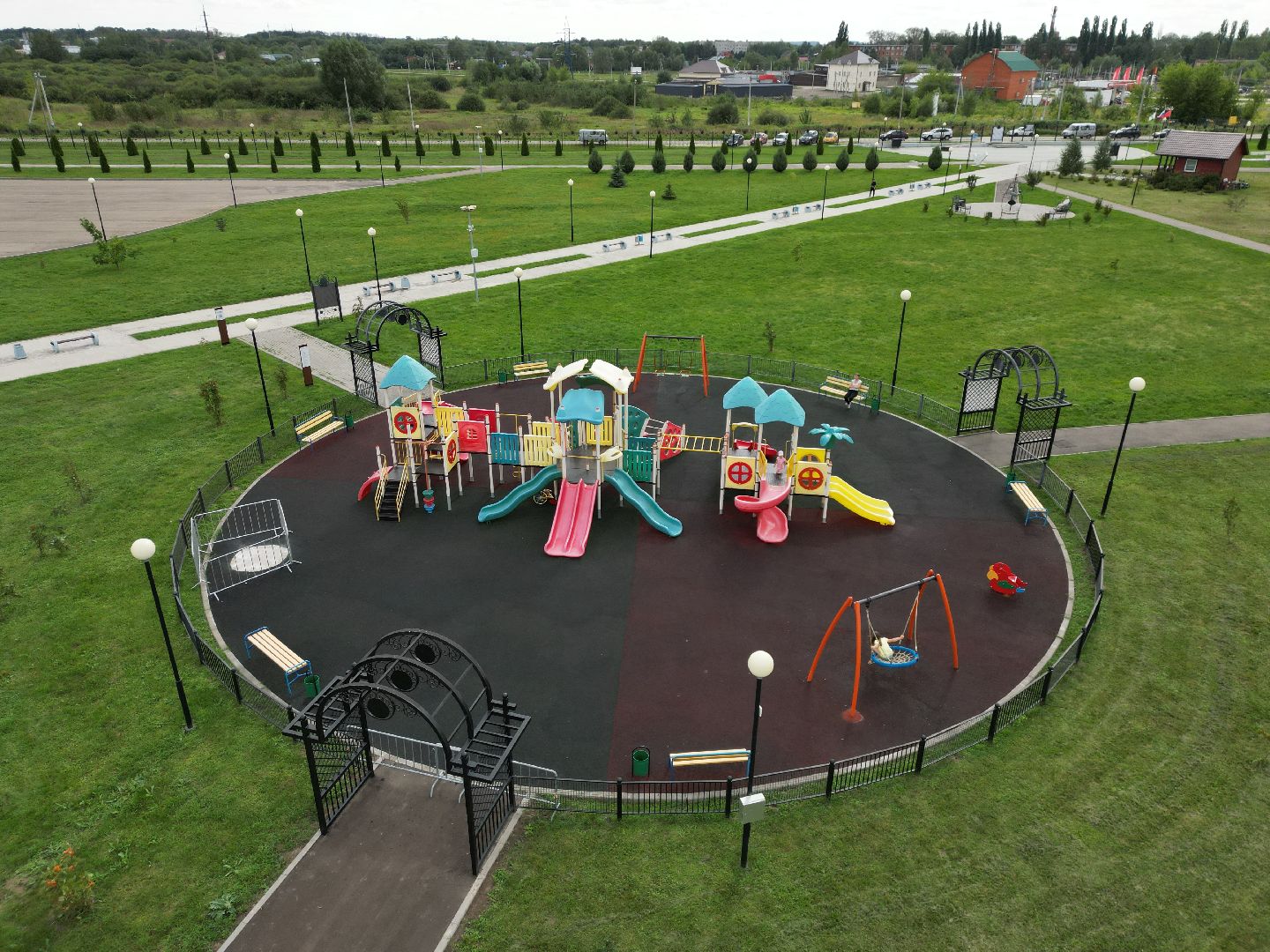 парк, отдых,видео с коптера,