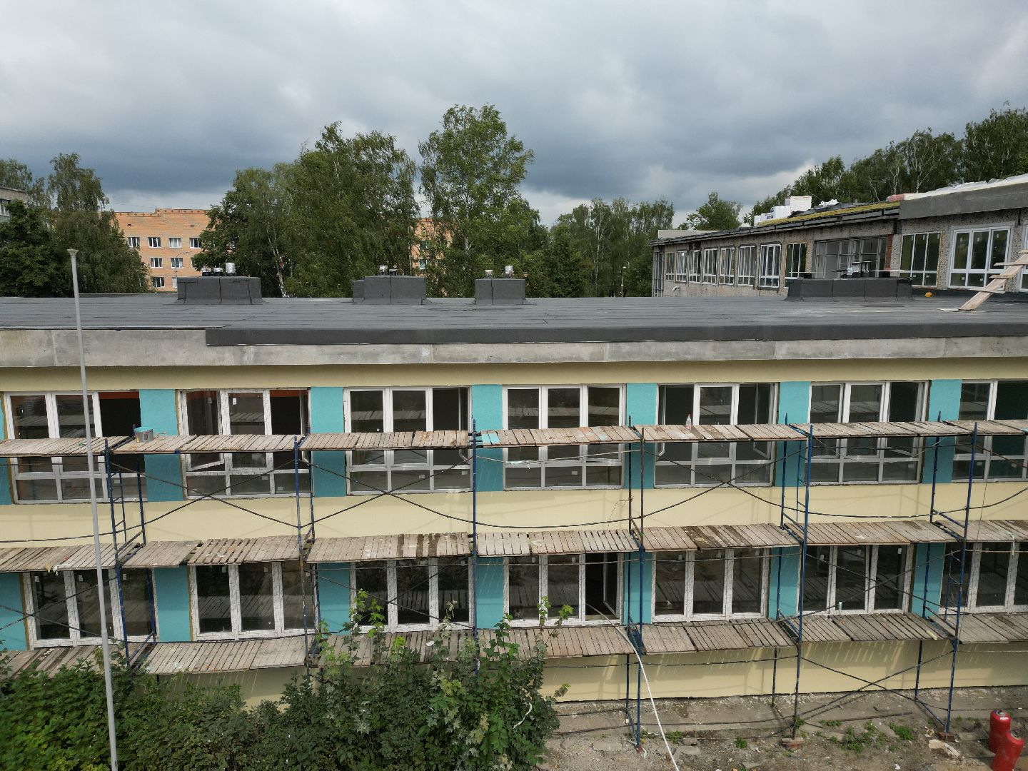 школа, строительство,видео с коптера,