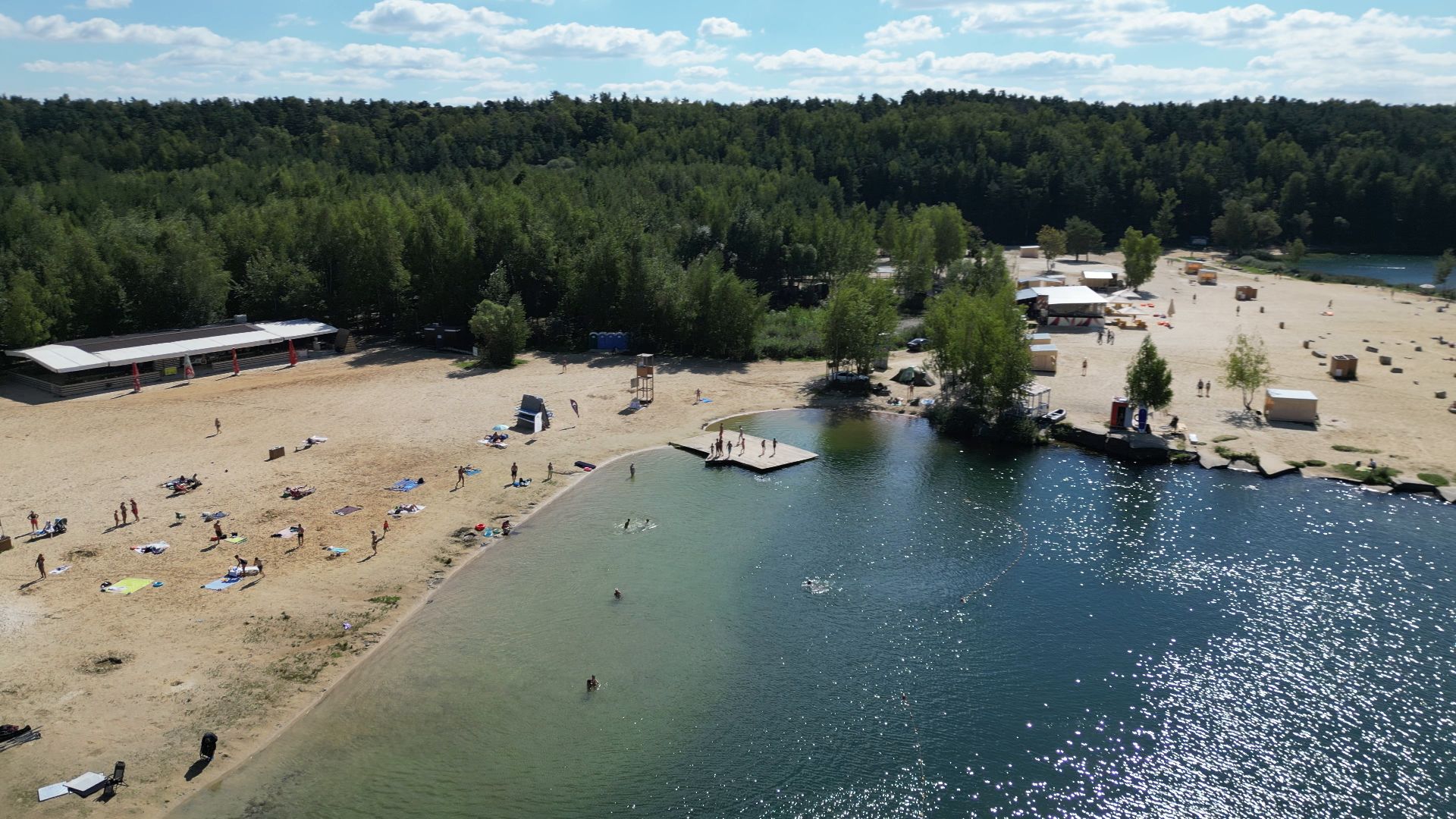 волкуша, карьер, пляж,видео с коптера,