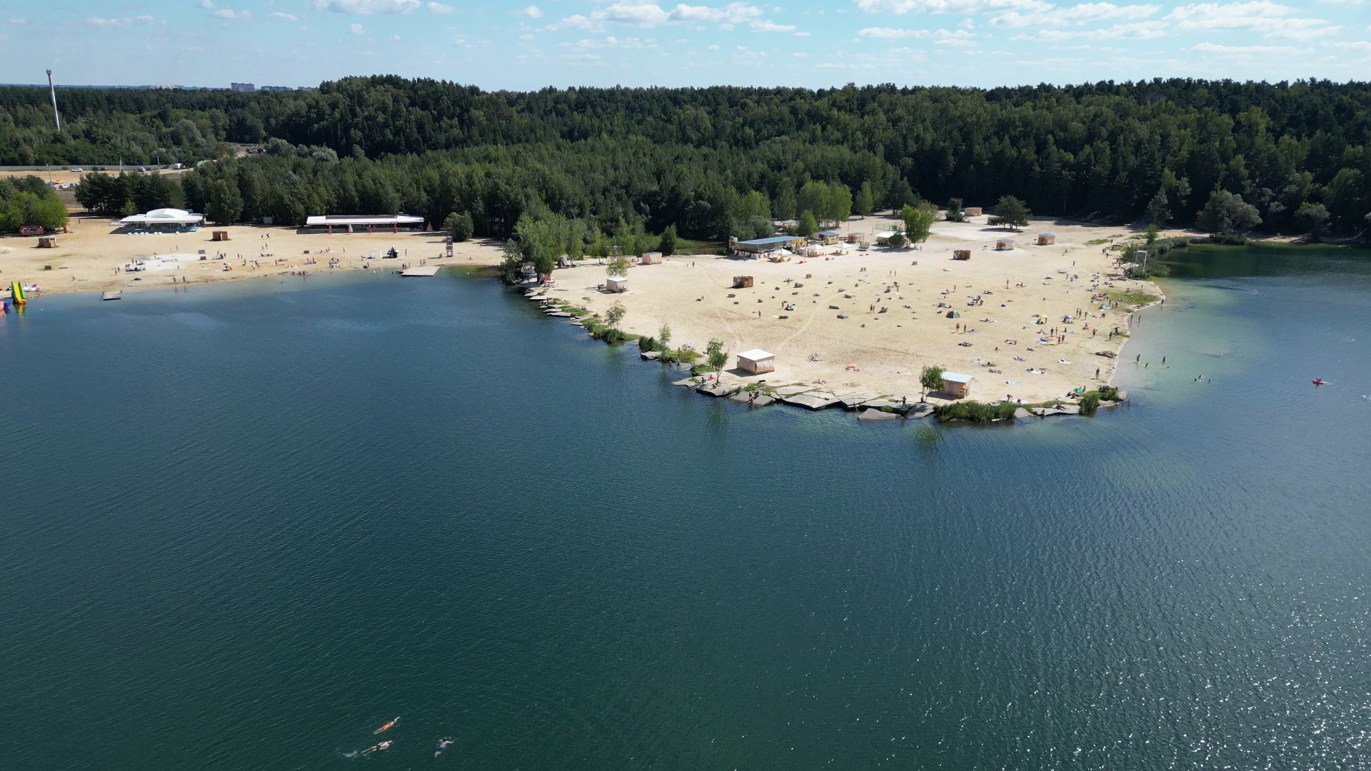 волкуша, карьер, пляж,видео с коптера,