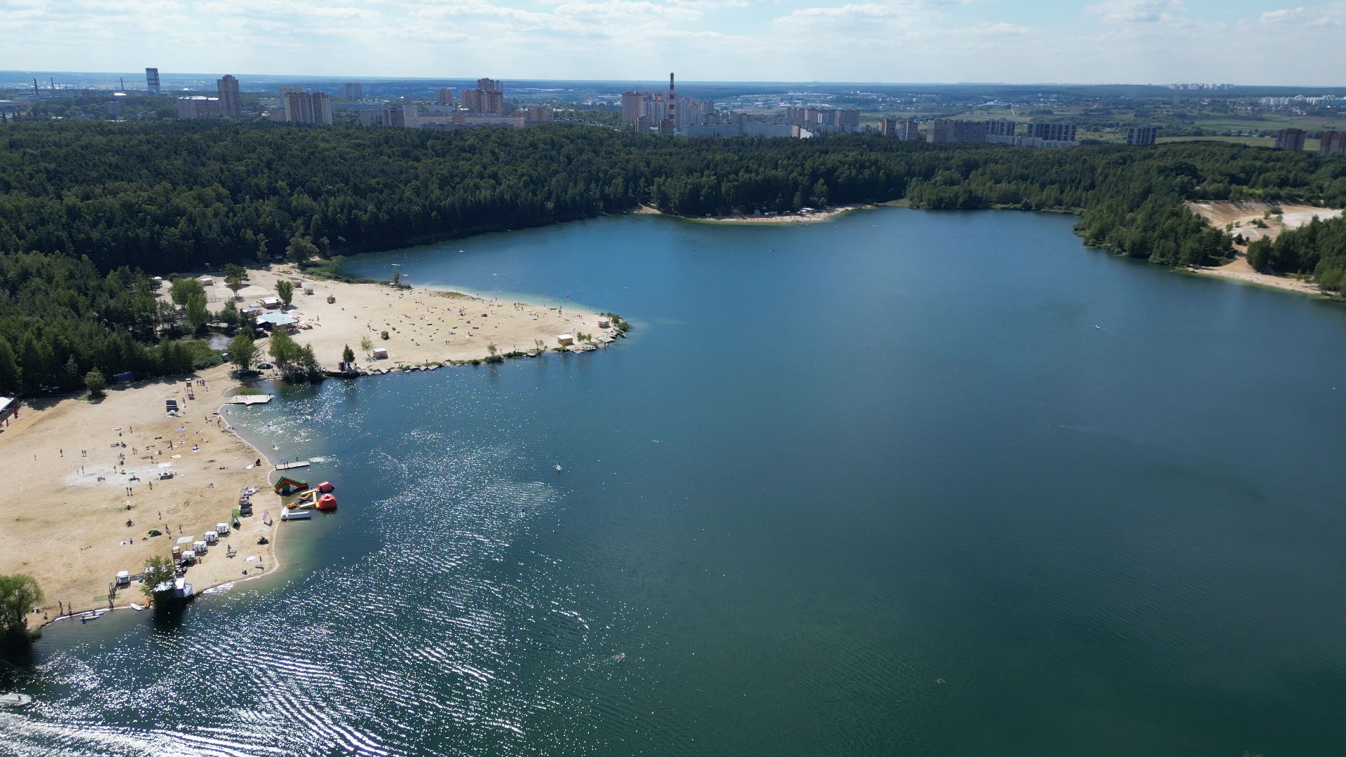 волкуша, карьер, пляж,видео с коптера,