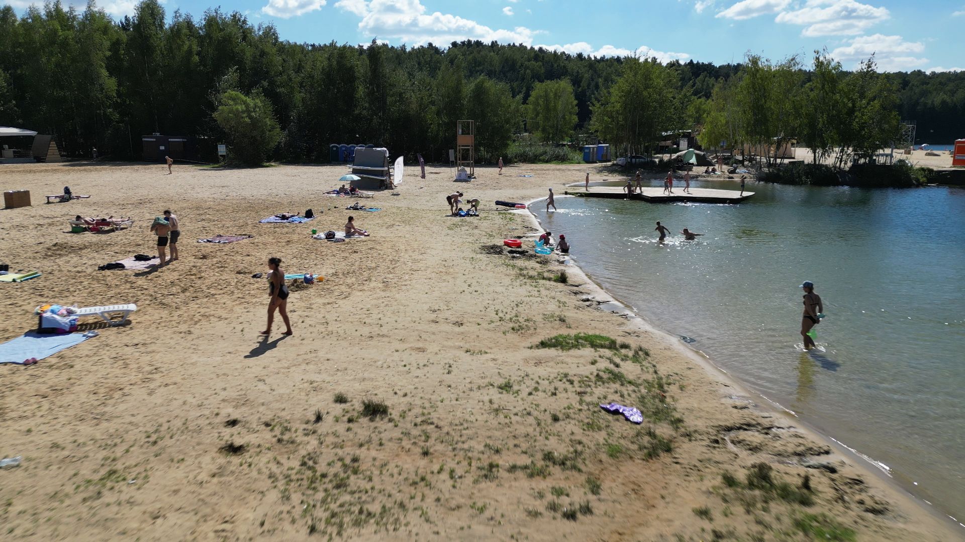 волкуша, карьер, пляж,видео с коптера,