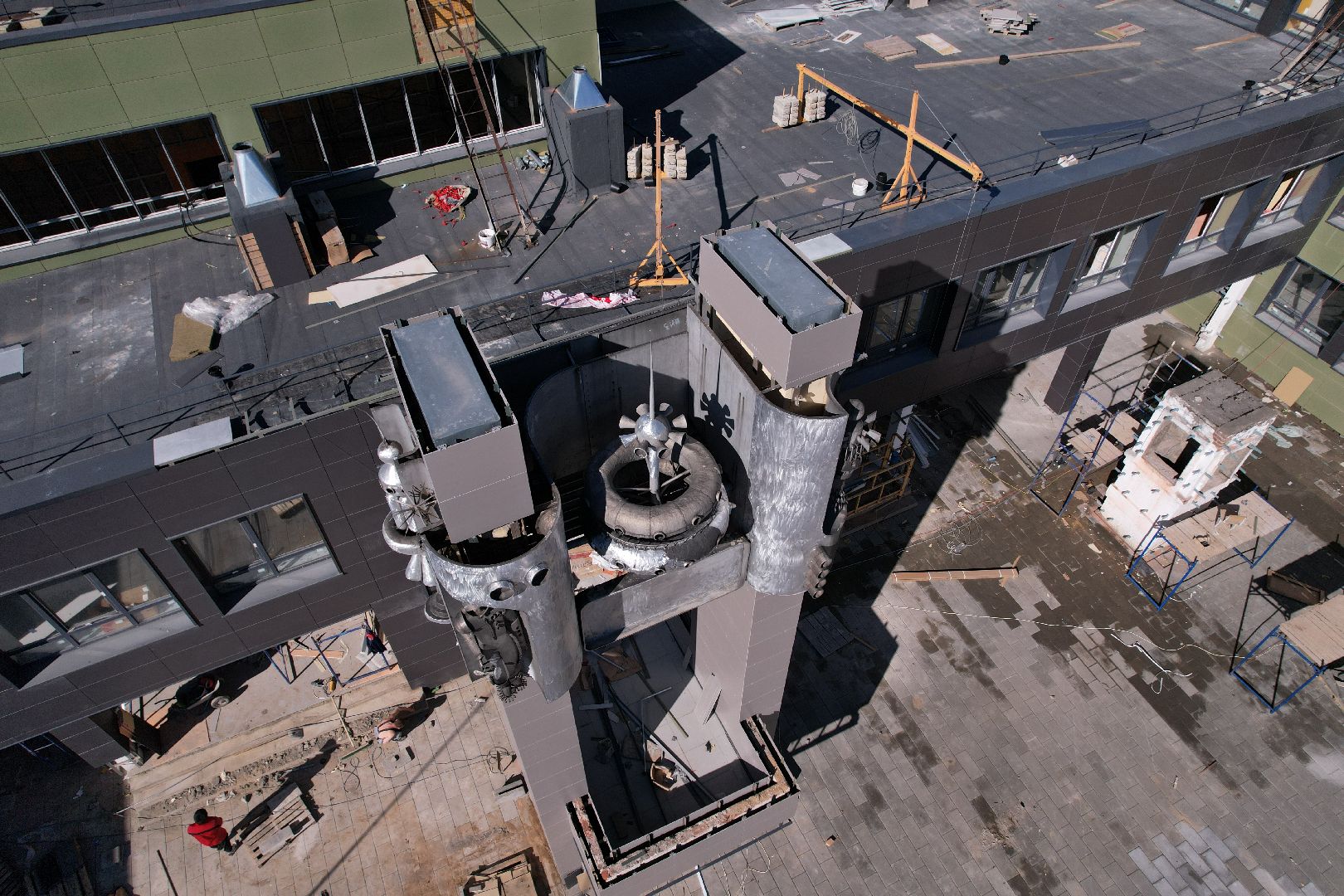 школа, ремонт,видео с коптера,