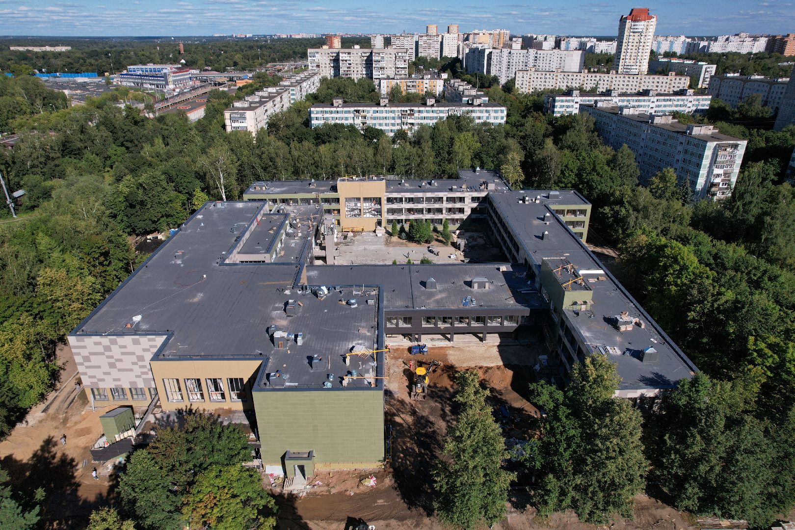 школа, ремонт,видео с коптера,