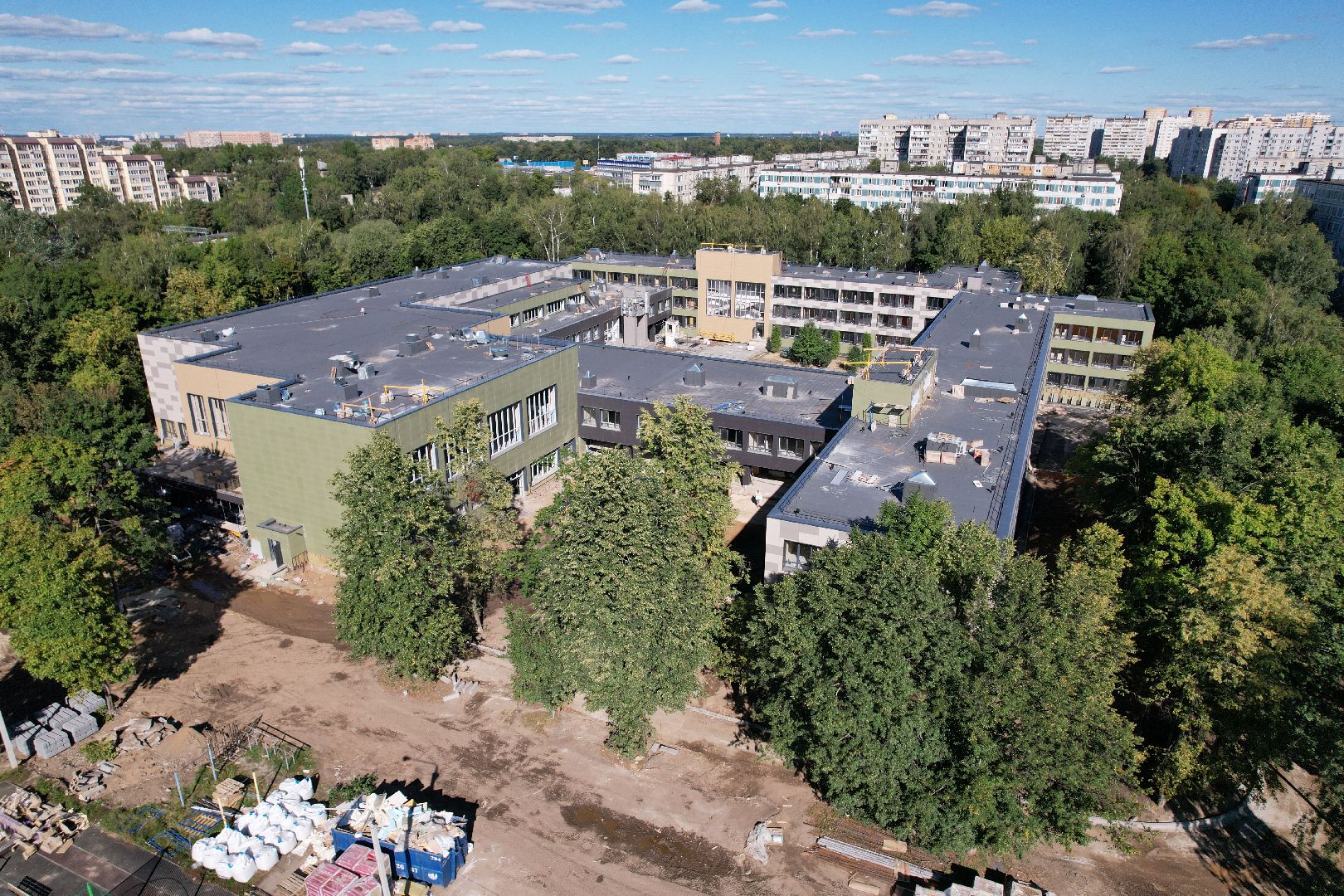 школа, ремонт,видео с коптера,