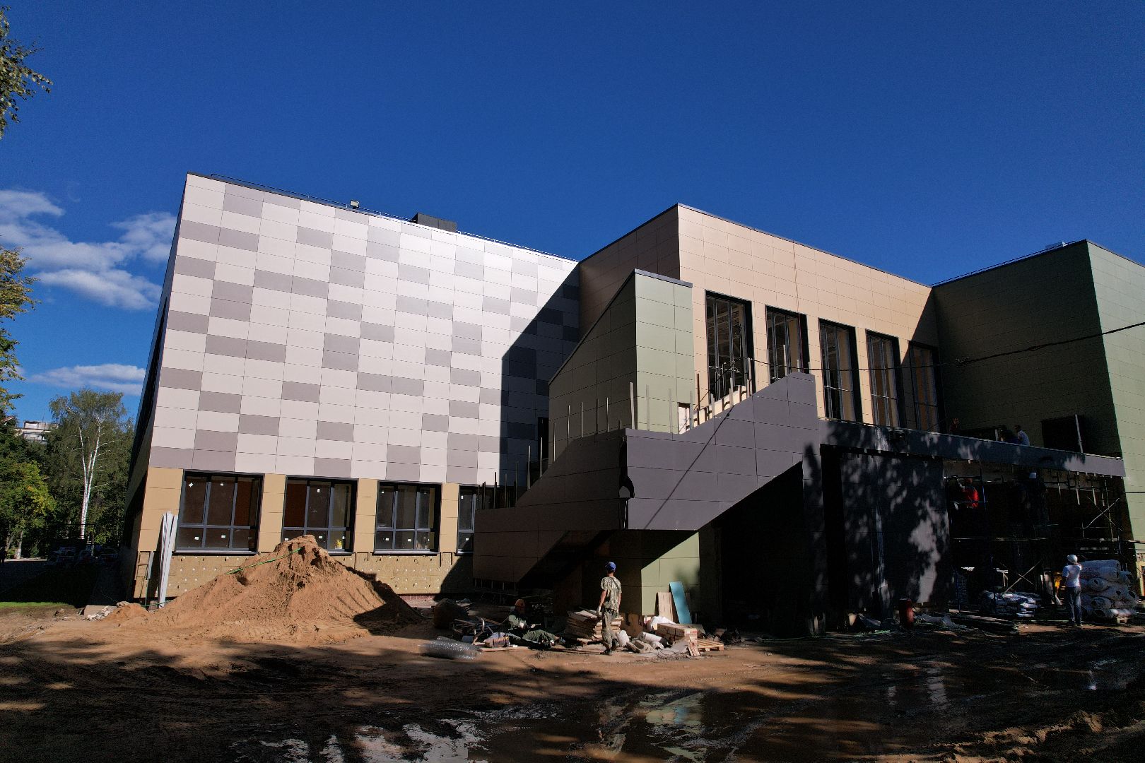 школа, ремонт,видео с коптера,