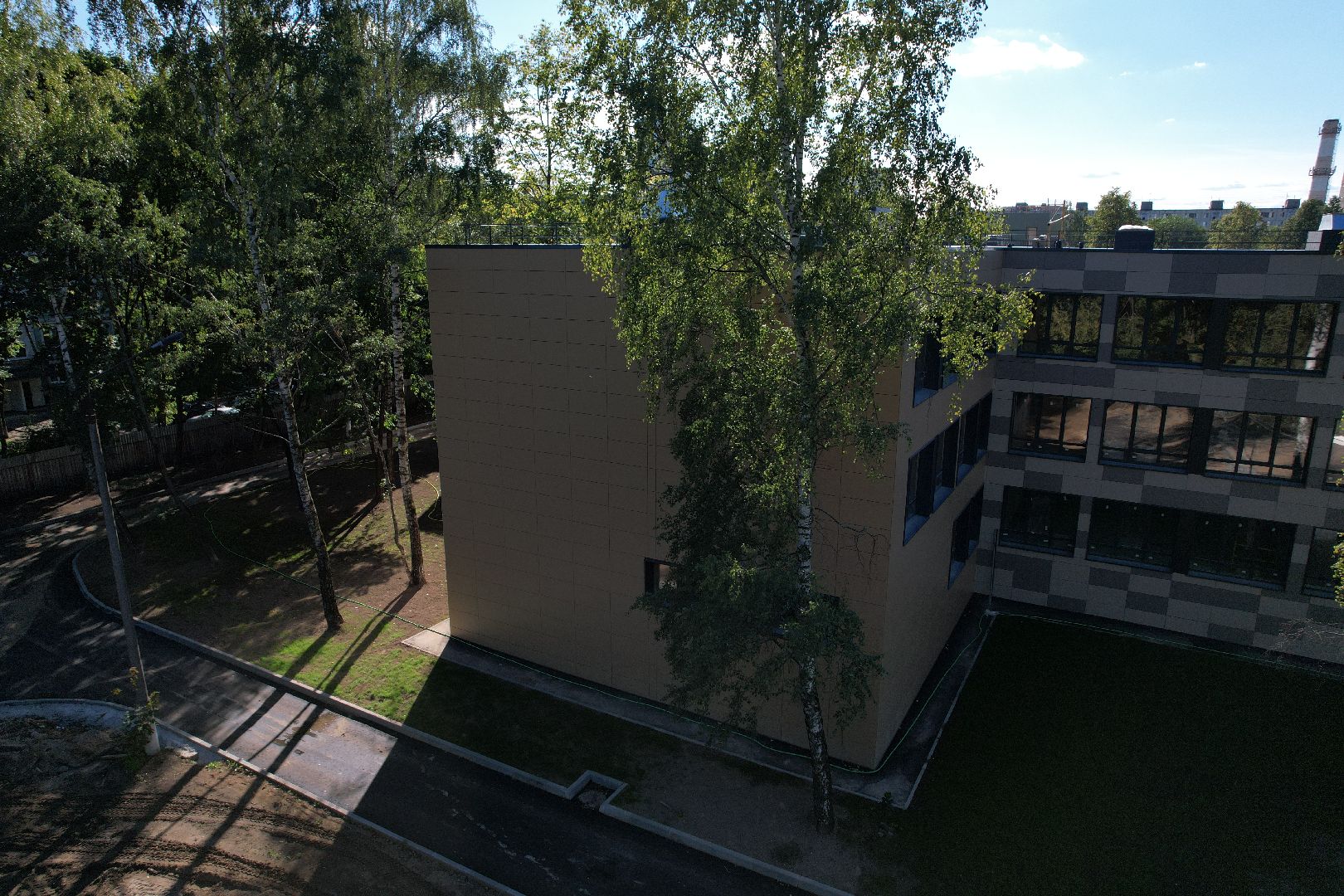 школа, ремонт,видео с коптера,