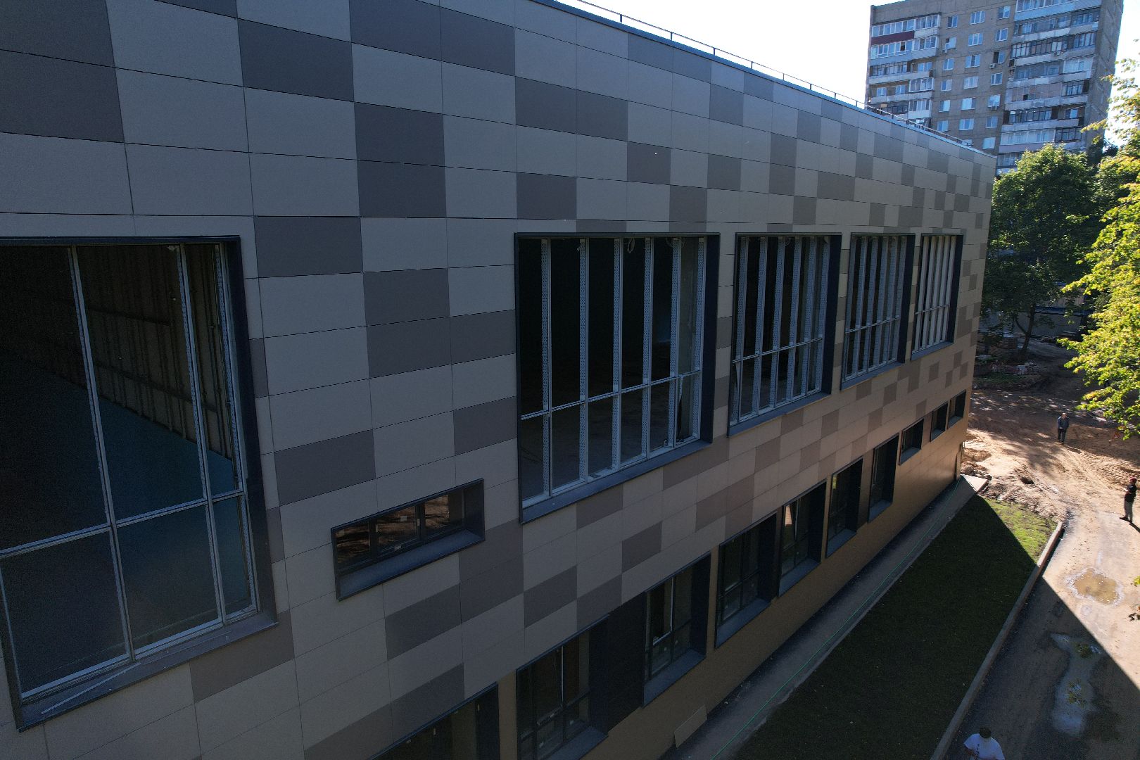 школа, ремонт,видео с коптера,