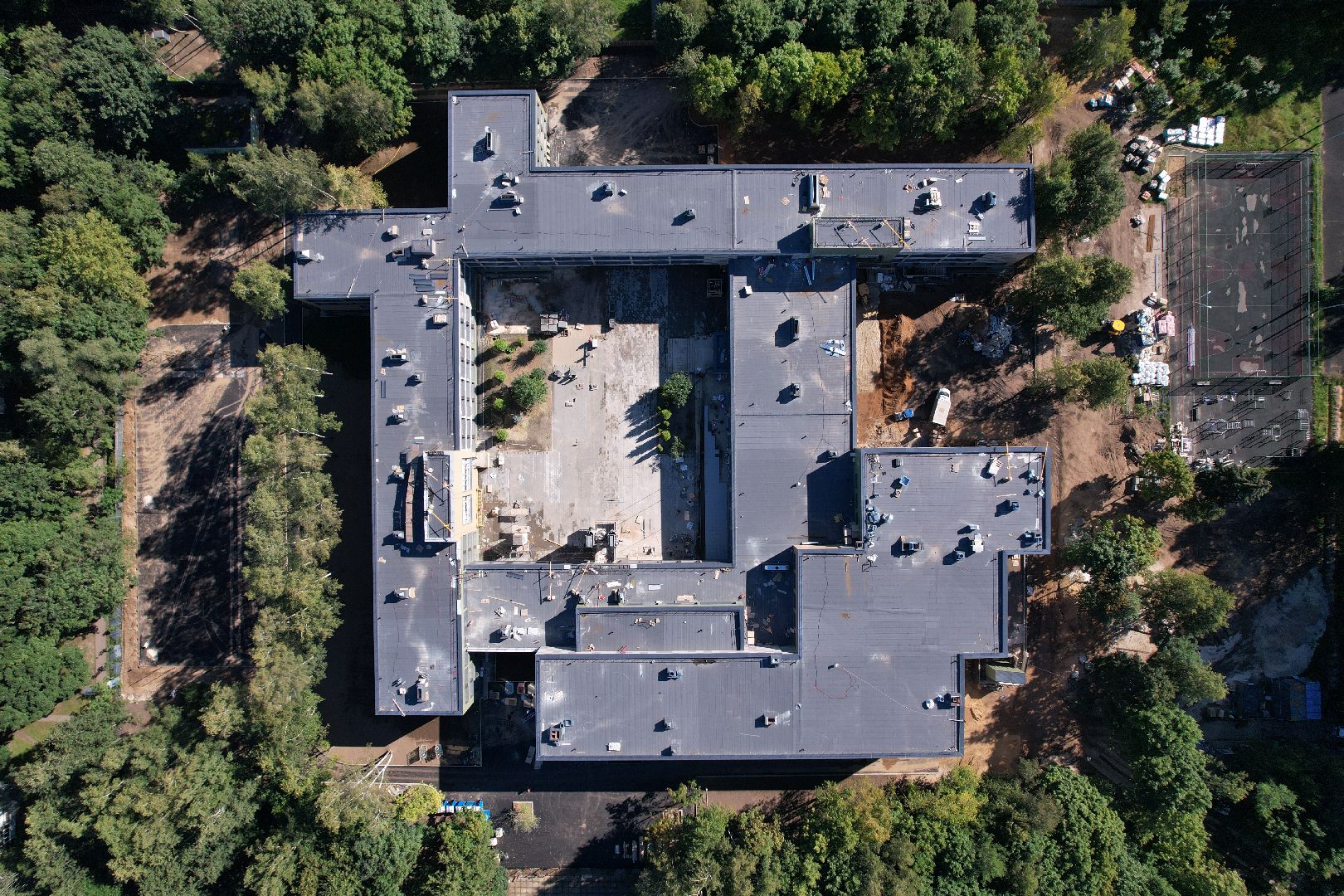 школа, ремонт,видео с коптера,