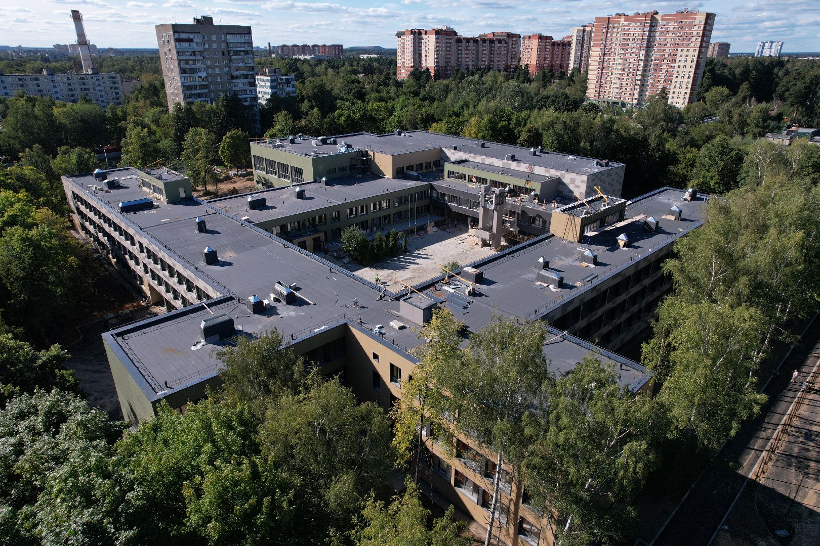 школа, ремонт,видео с коптера,