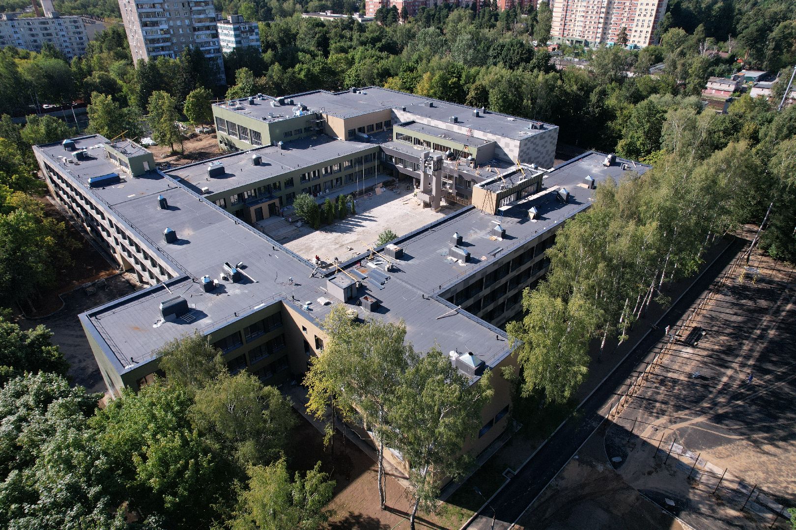 школа, ремонт,видео с коптера,