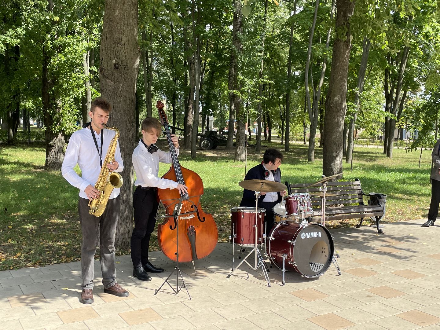 Парк, выставка, скульптор, жители