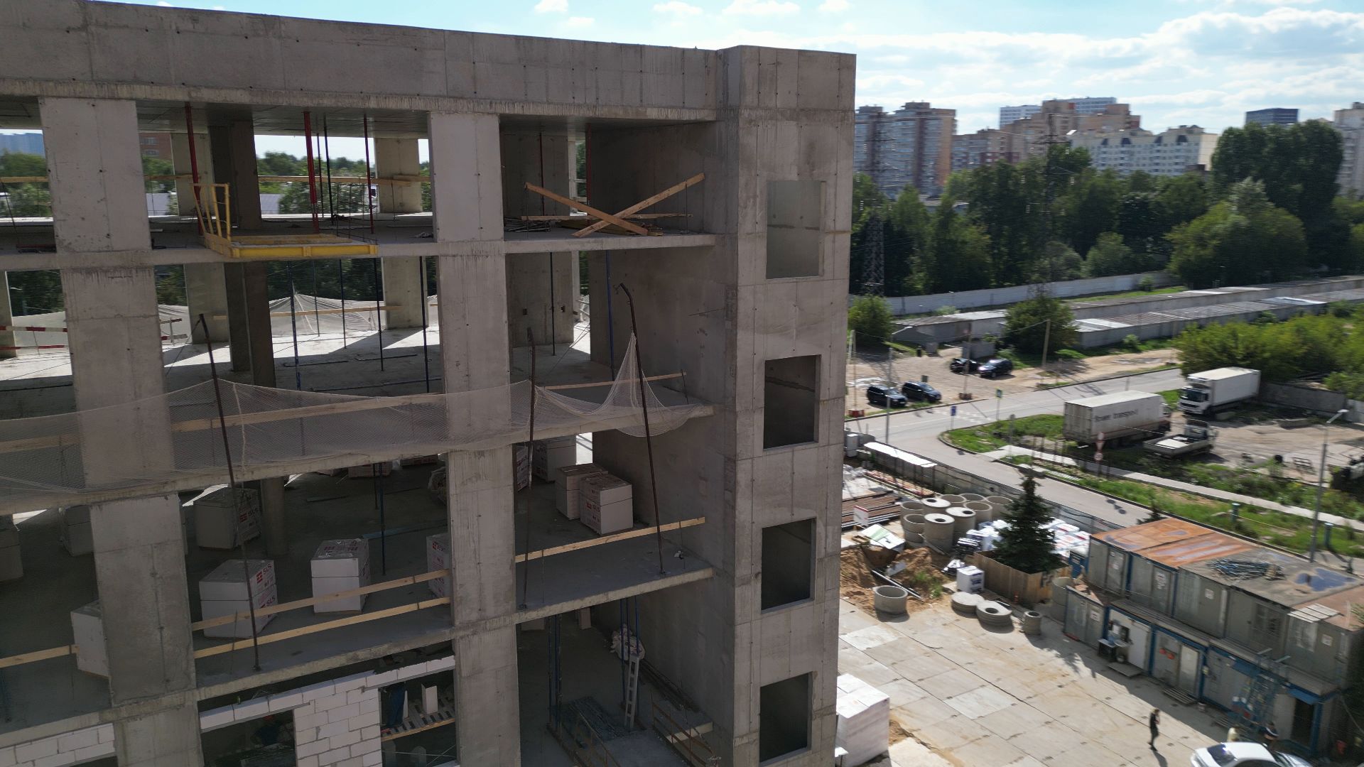 поликлиника, медицина,котельники, видео с коптера,