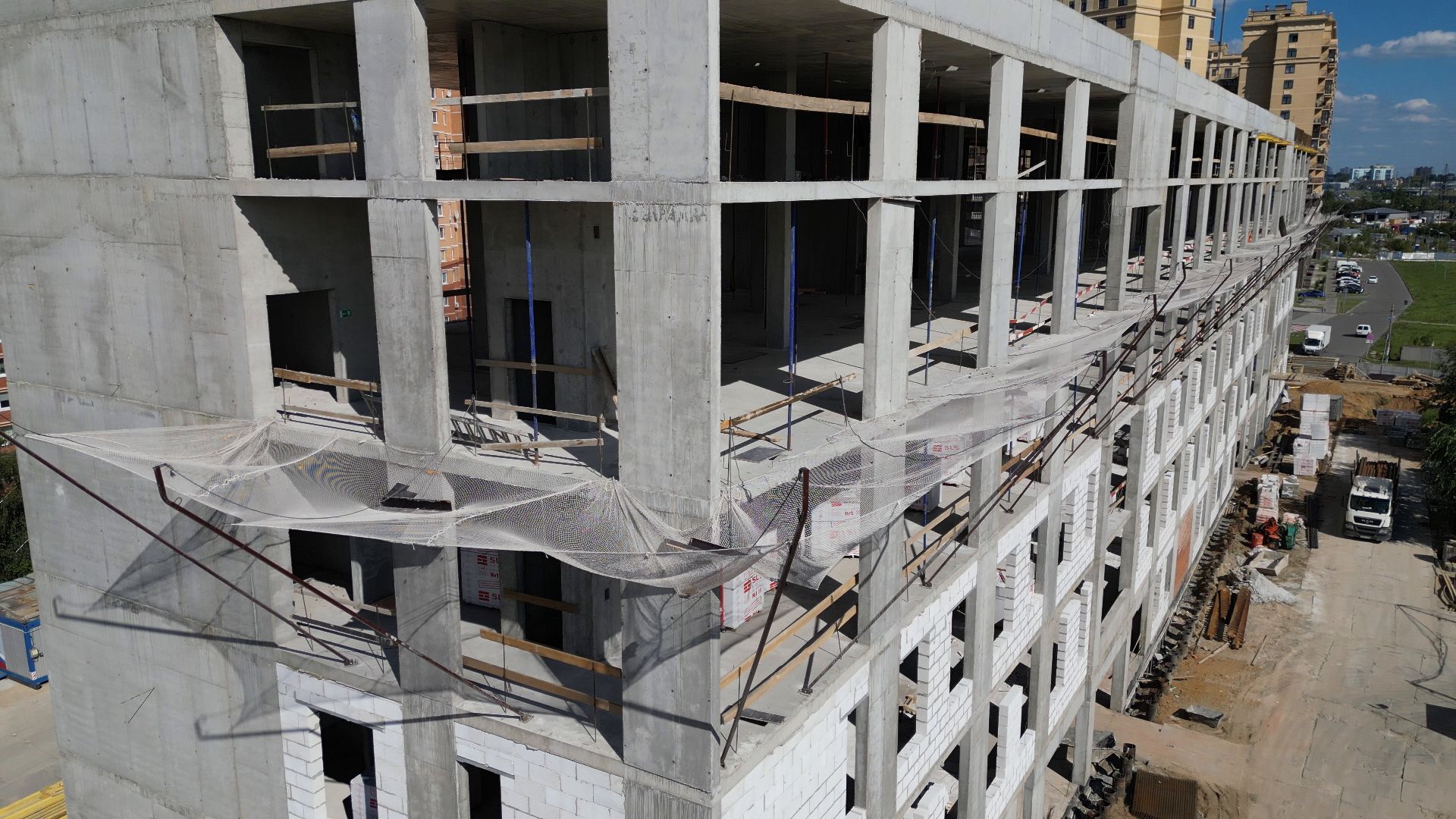 поликлиника, медицина,котельники, видео с коптера,