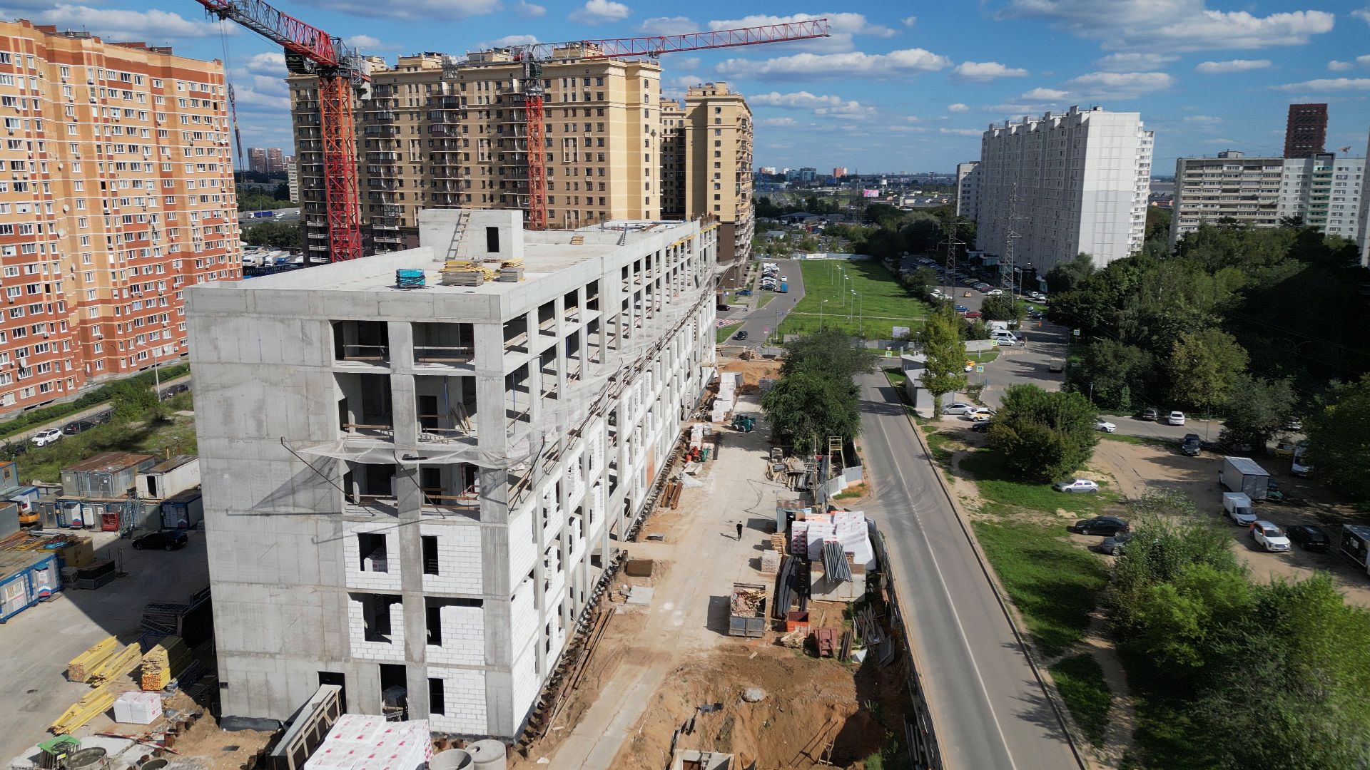 поликлиника, медицина,котельники, видео с коптера,