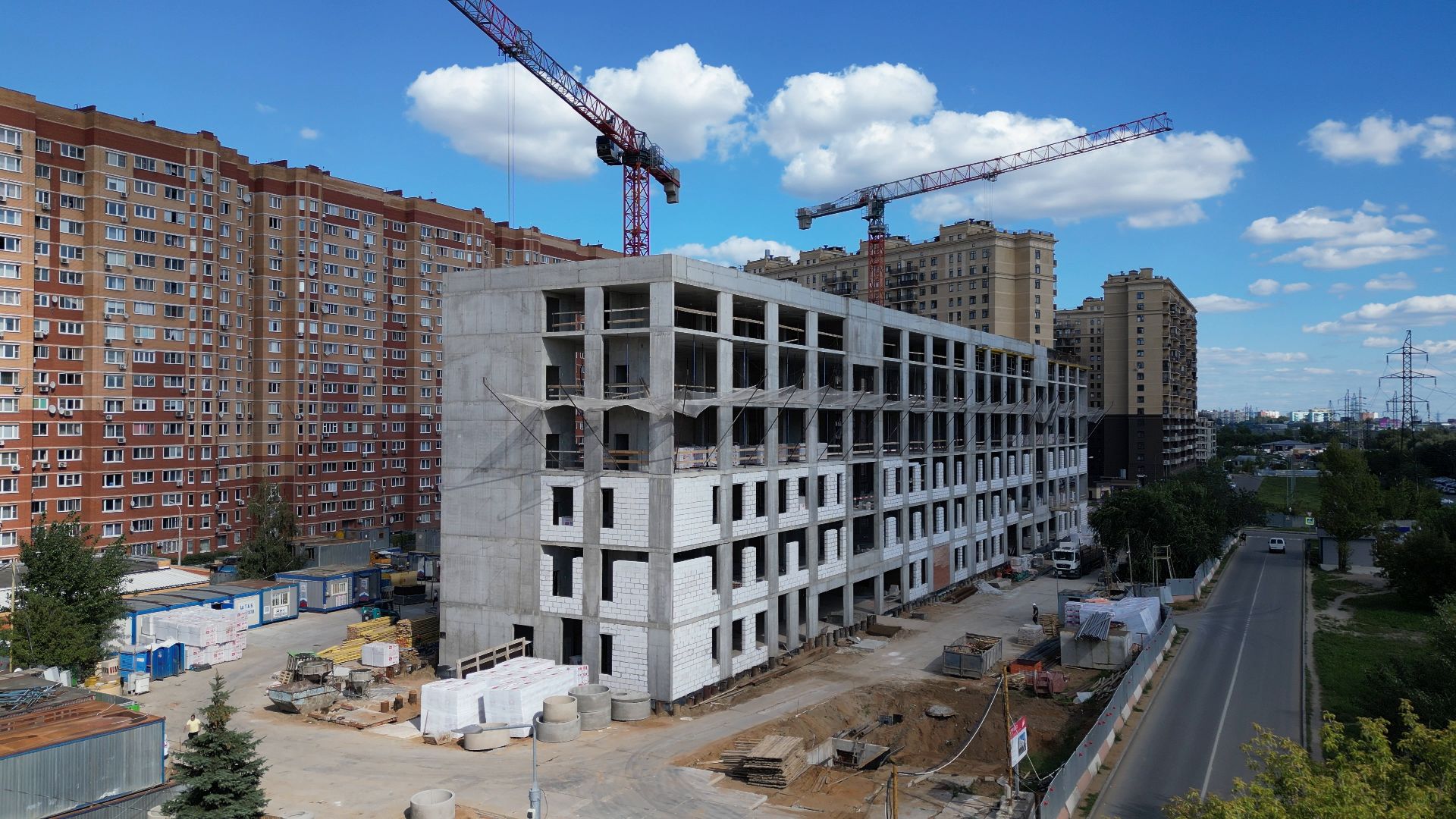 поликлиника, медицина,котельники, видео с коптера,