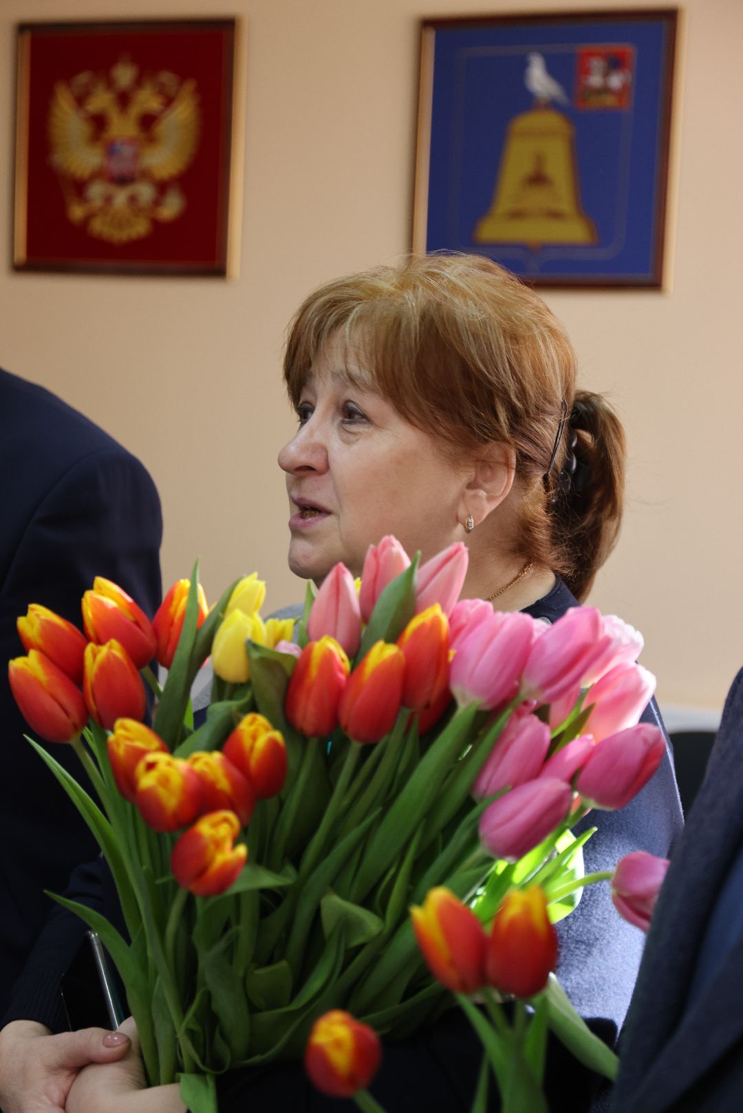 медицина, врачи, медицинский персонал, врачи, медсестры, 8 Марта, праздник, тюльпаны, торт, Реутов