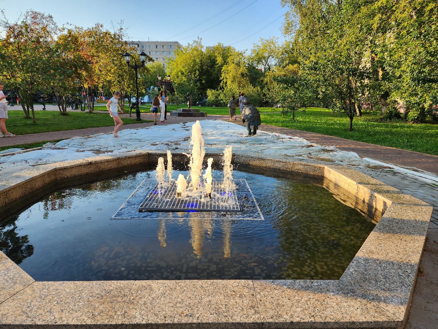 Раменское, благоустройство, фонтан на Школьном бульваре