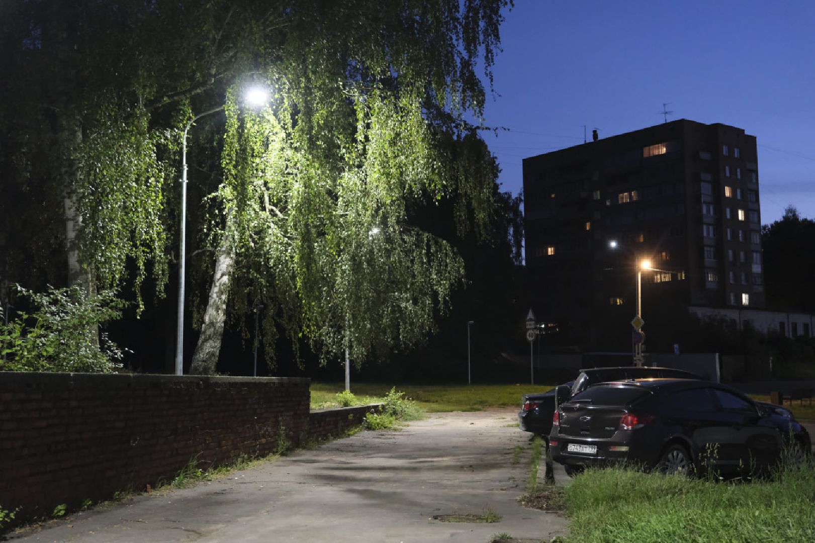 Пущино, освещение