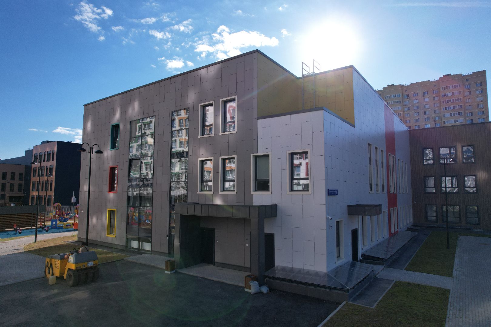 школа, королев,видео с коптера, садик,