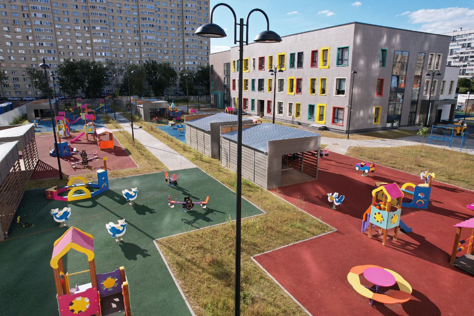 школа, королев,видео с коптера, садик,