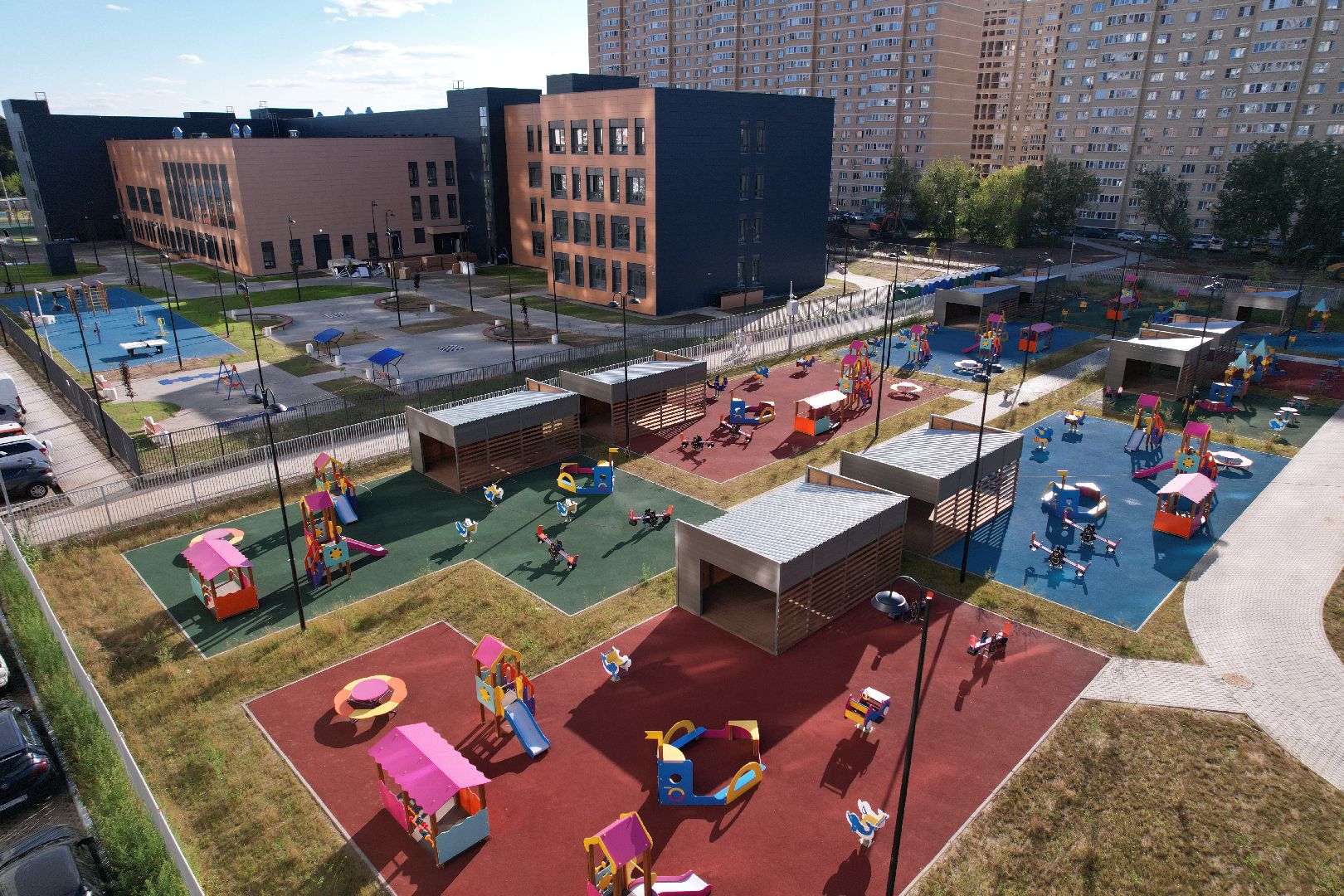 школа, королев,видео с коптера, садик,