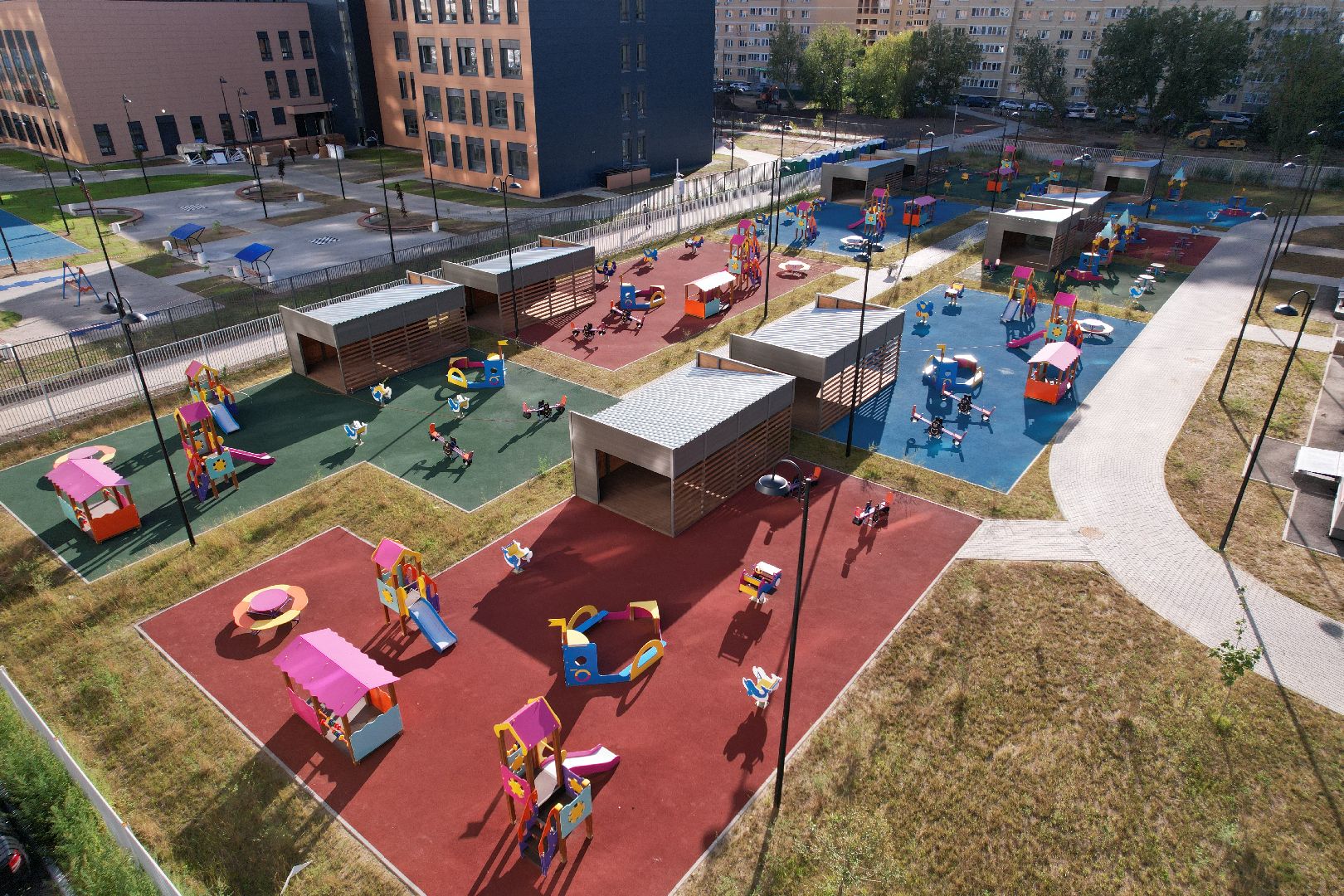 школа, королев,видео с коптера, садик,