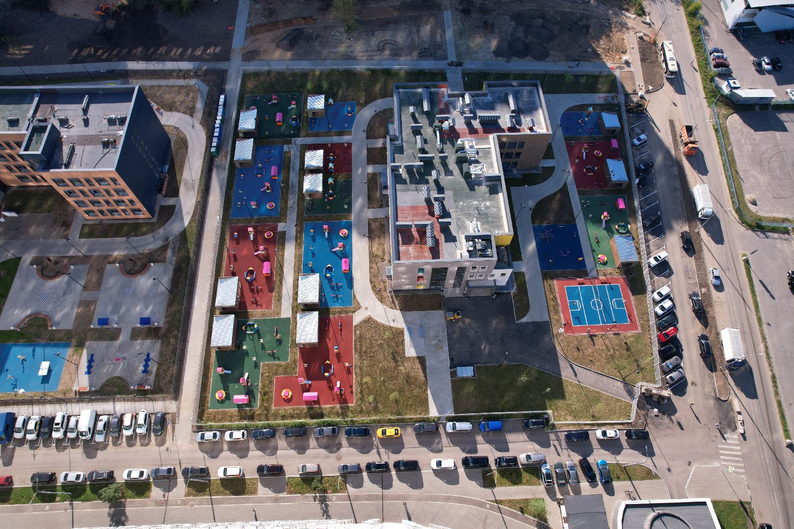 школа, королев,видео с коптера, садик,