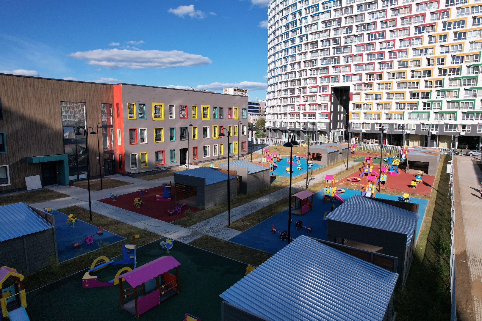 школа, королев,видео с коптера, садик,