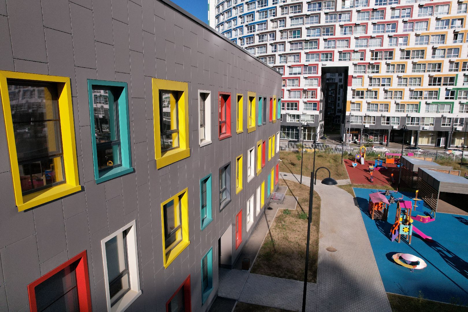 школа, королев,видео с коптера, садик,