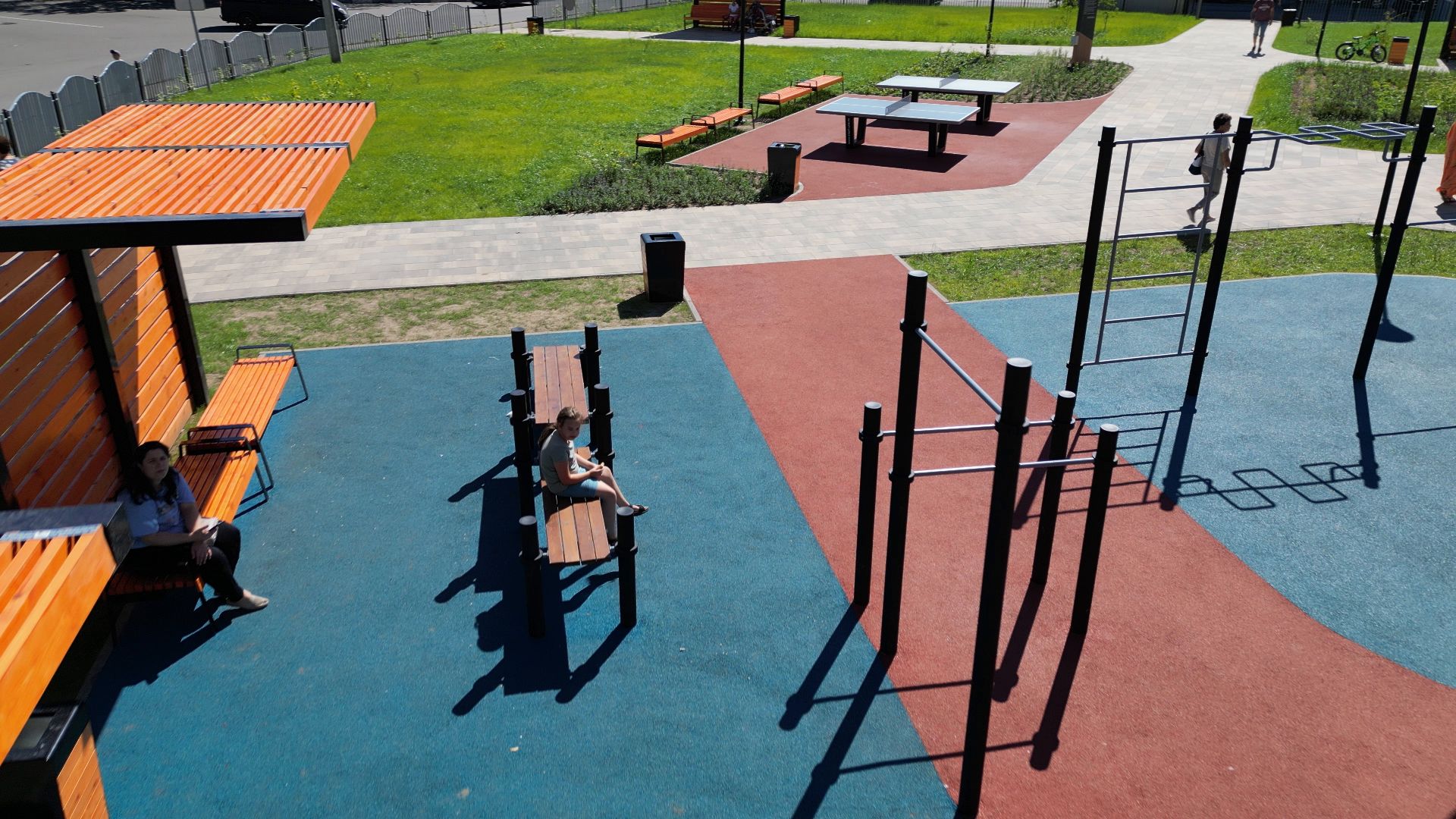 сквер, лыткарино,видео с коптера, дети,