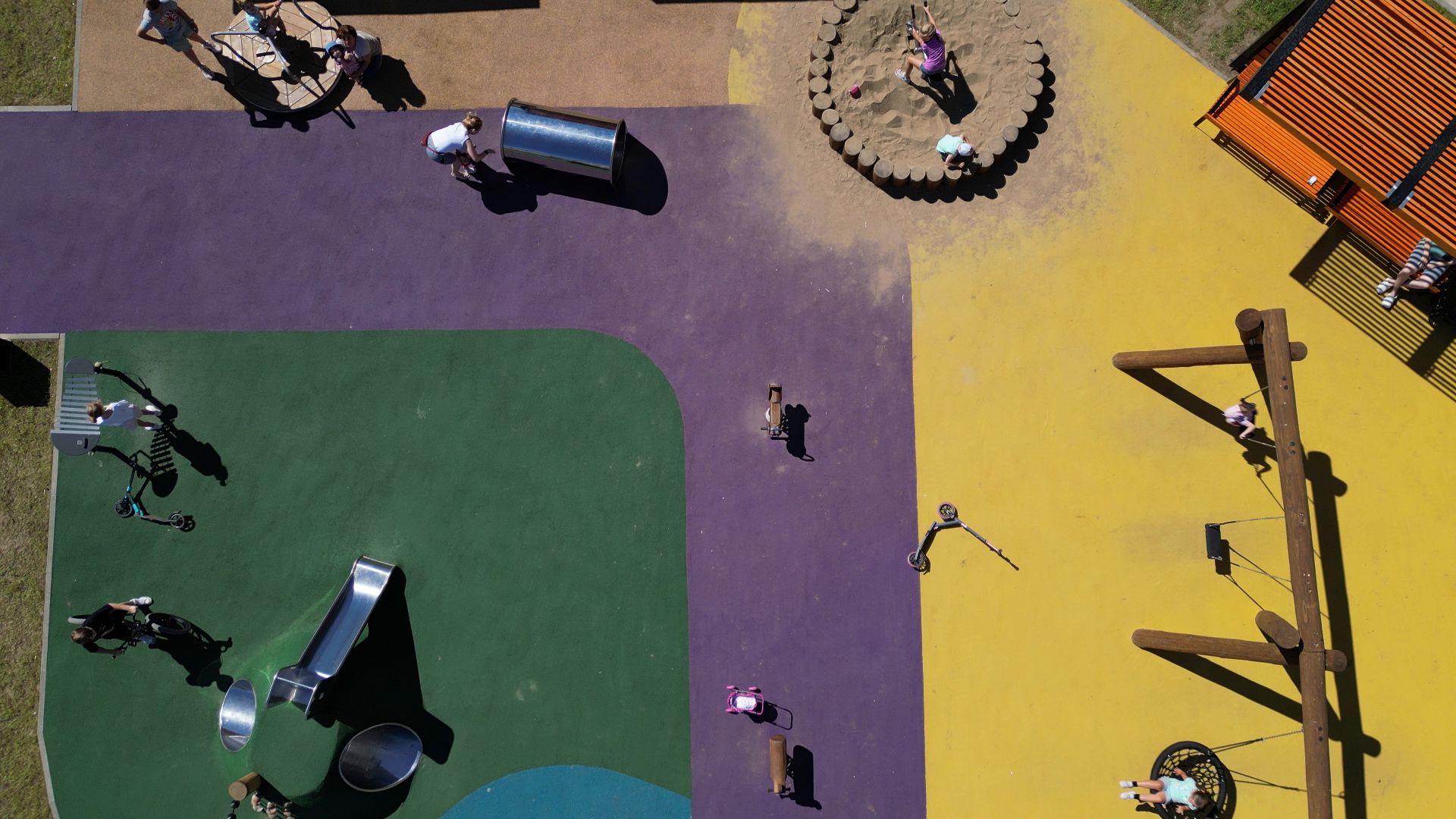 сквер, лыткарино,видео с коптера, дети,