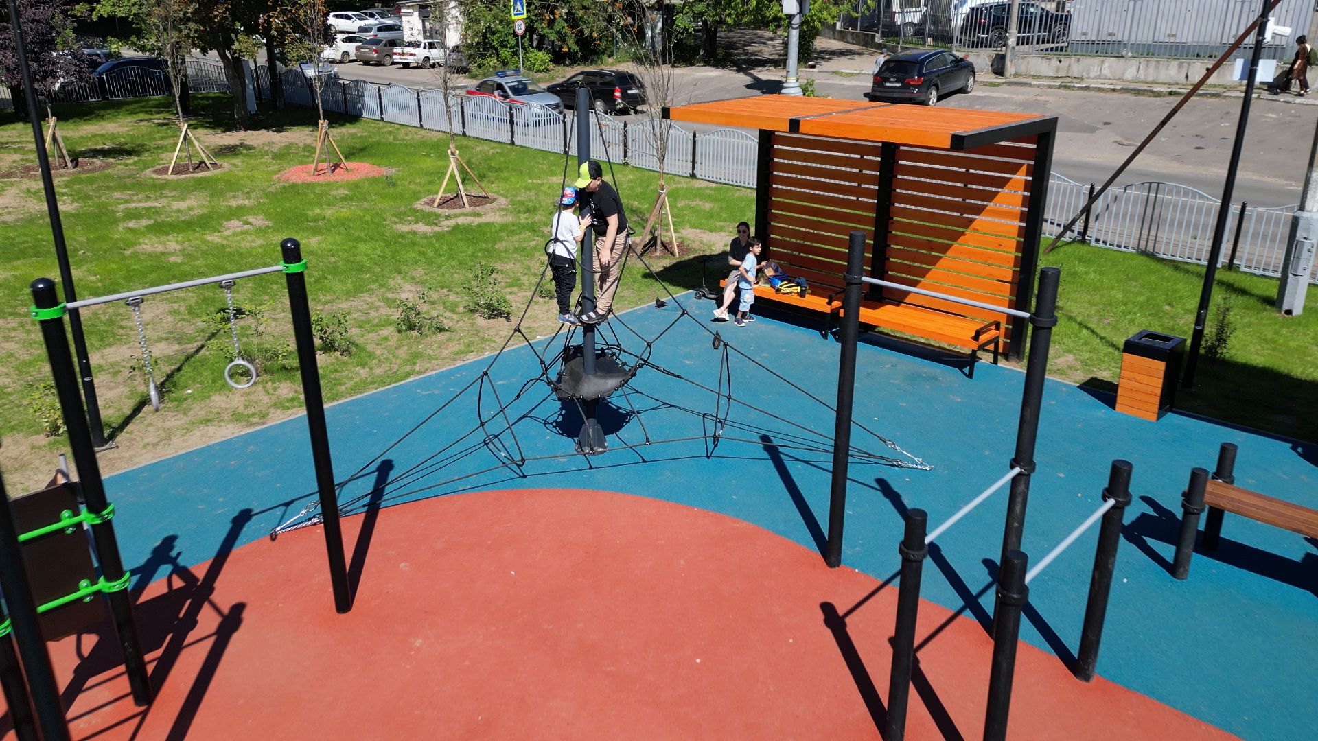 сквер, лыткарино,видео с коптера, дети,