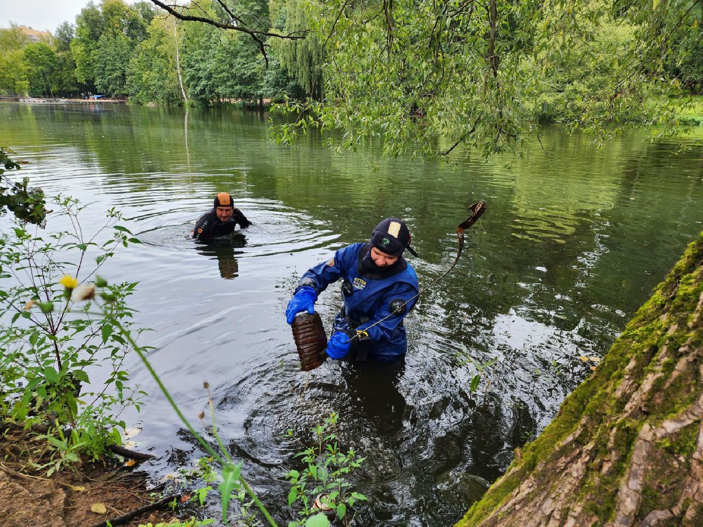 парк, водоём, очистка пруда, экология, Лосино-Петровский