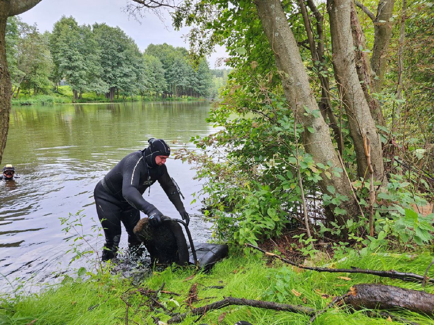 парк, водоём, очистка пруда, экология, Лосино-Петровский