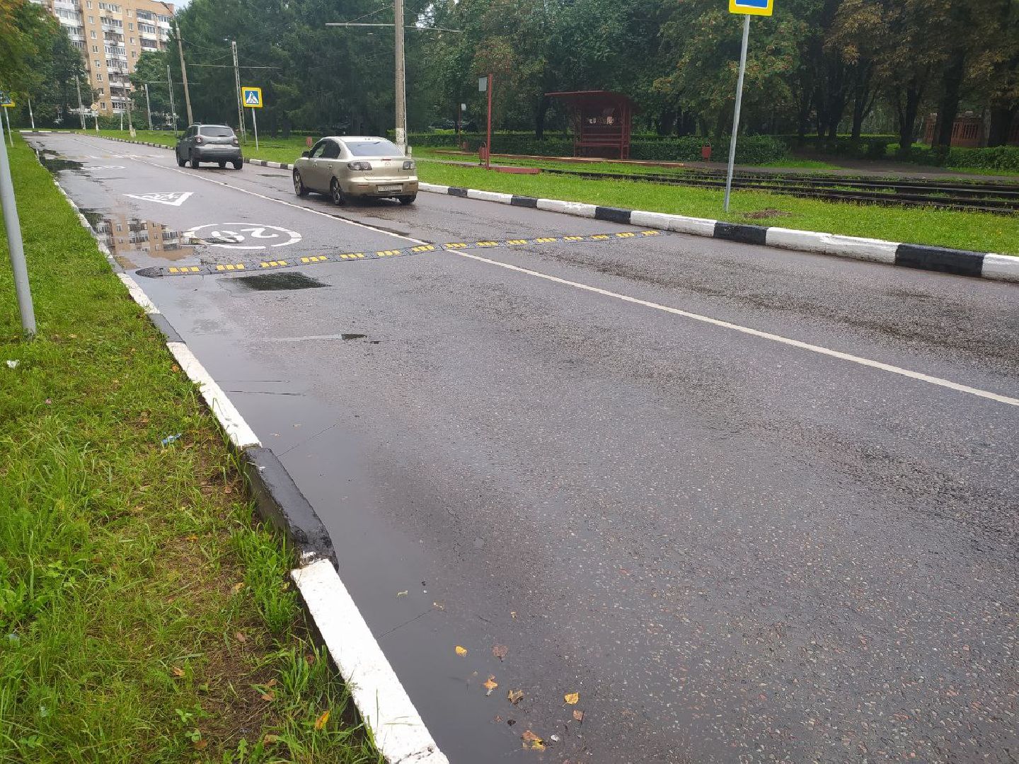 Коломна, дороги, лежачие полицейские, светофор