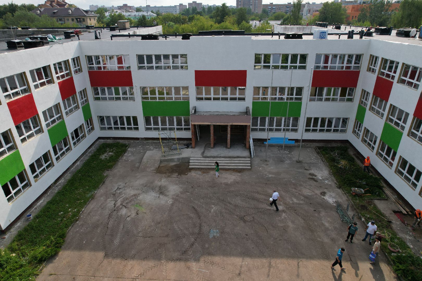 школа, фрязино,учеба, видео с коптера,