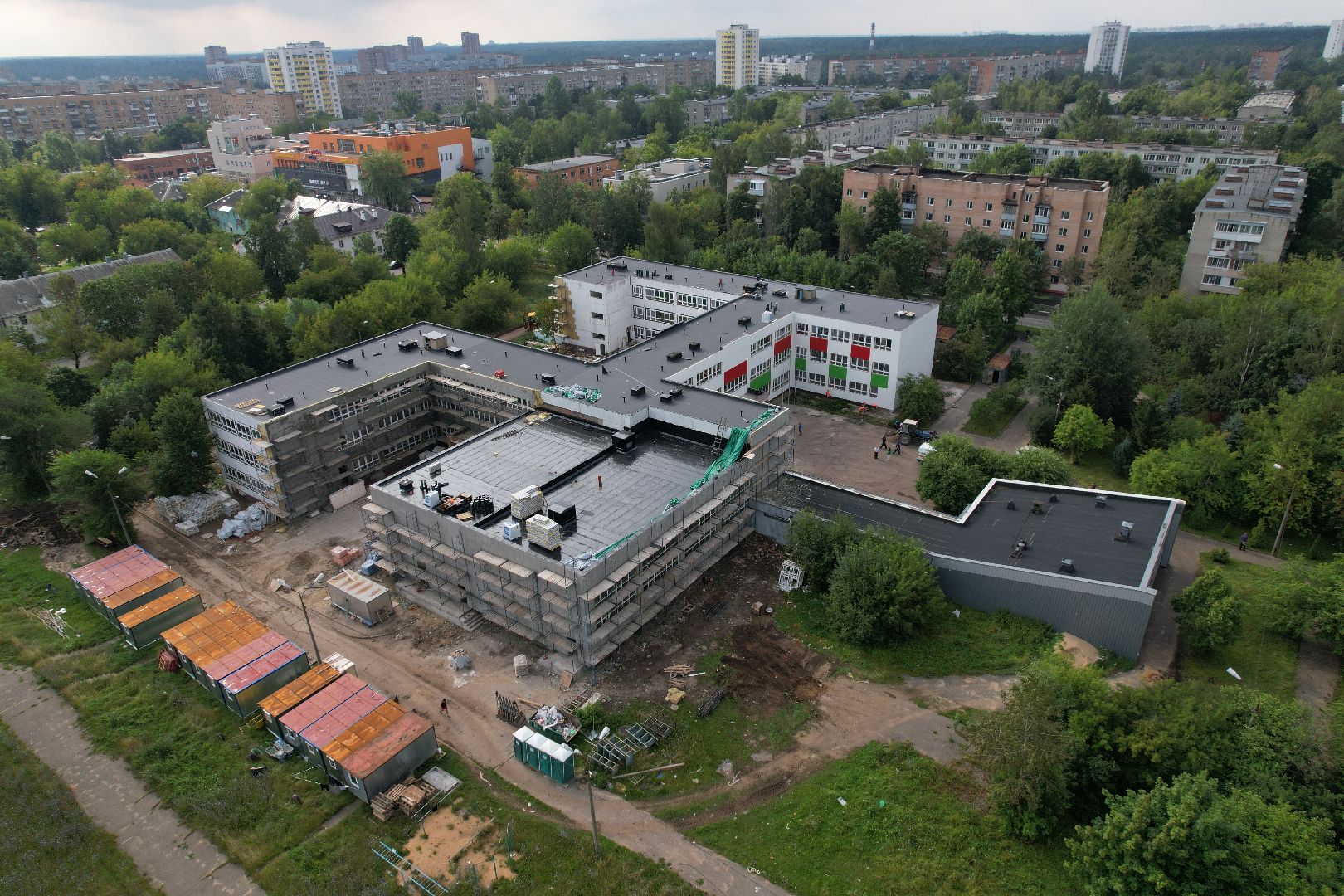 школа, фрязино,учеба, видео с коптера,