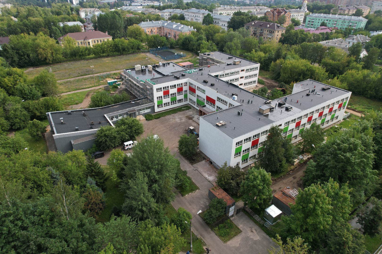 школа, фрязино,учеба, видео с коптера,