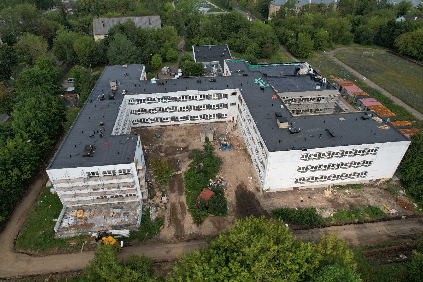 школа, фрязино,учеба, видео с коптера,