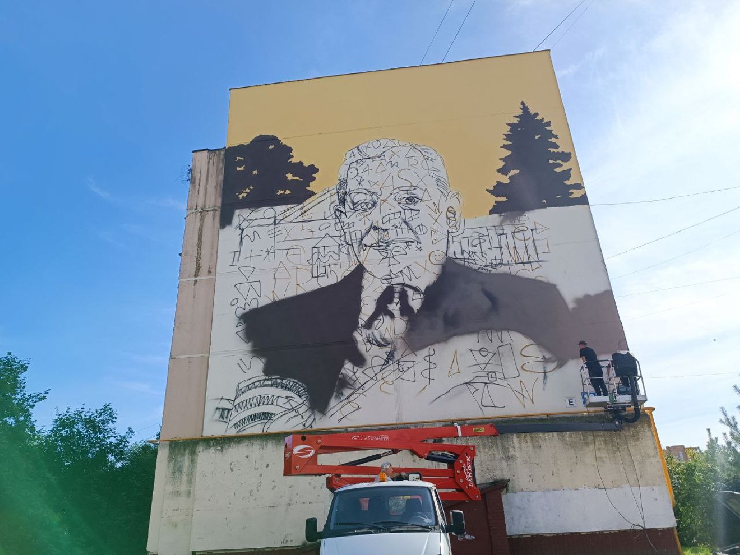 Можайск, Можайский городской округ, Подмосковье, Лица Победы, герой, Великая Отечественная война, граффити, проект, рисунок, Росмолодёжь