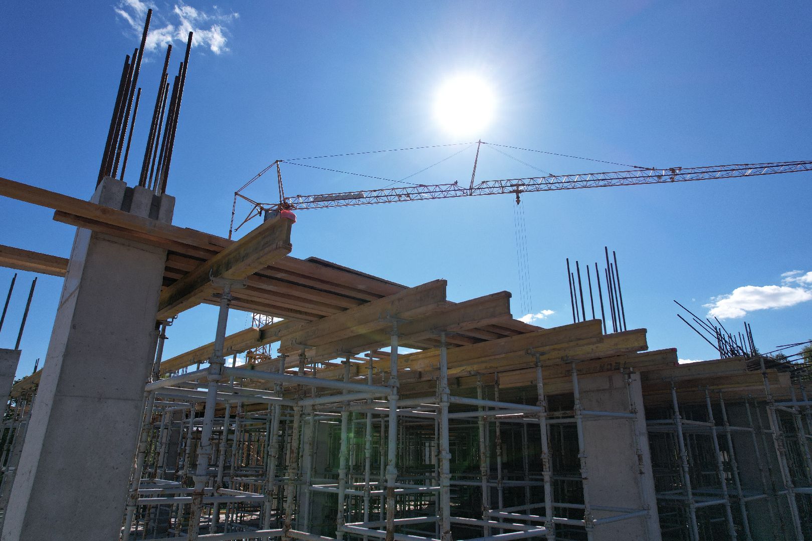 школа, строительство,королёв, видео с коптера,