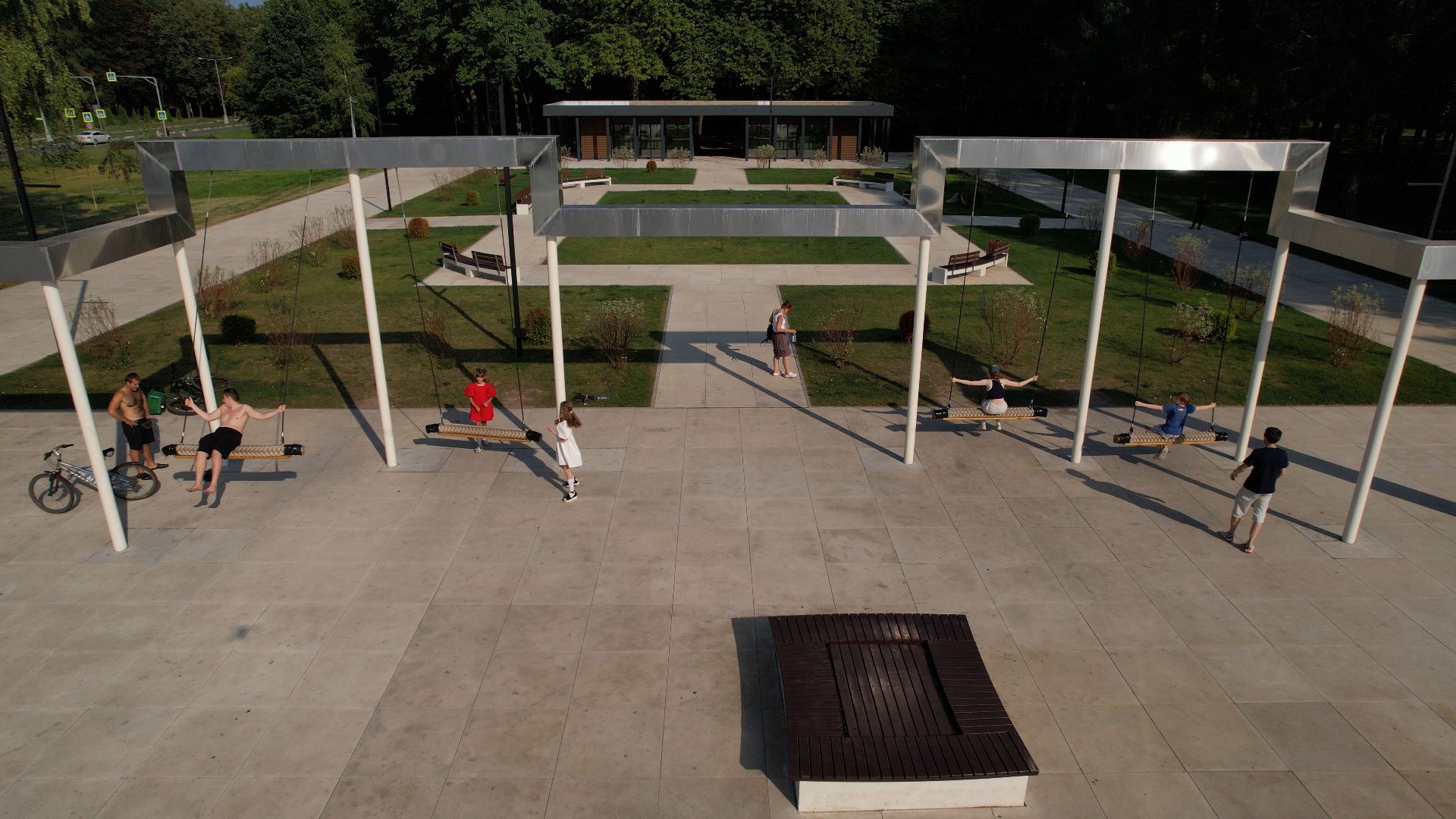 фонтан, пущино,туризм, видео с коптера,