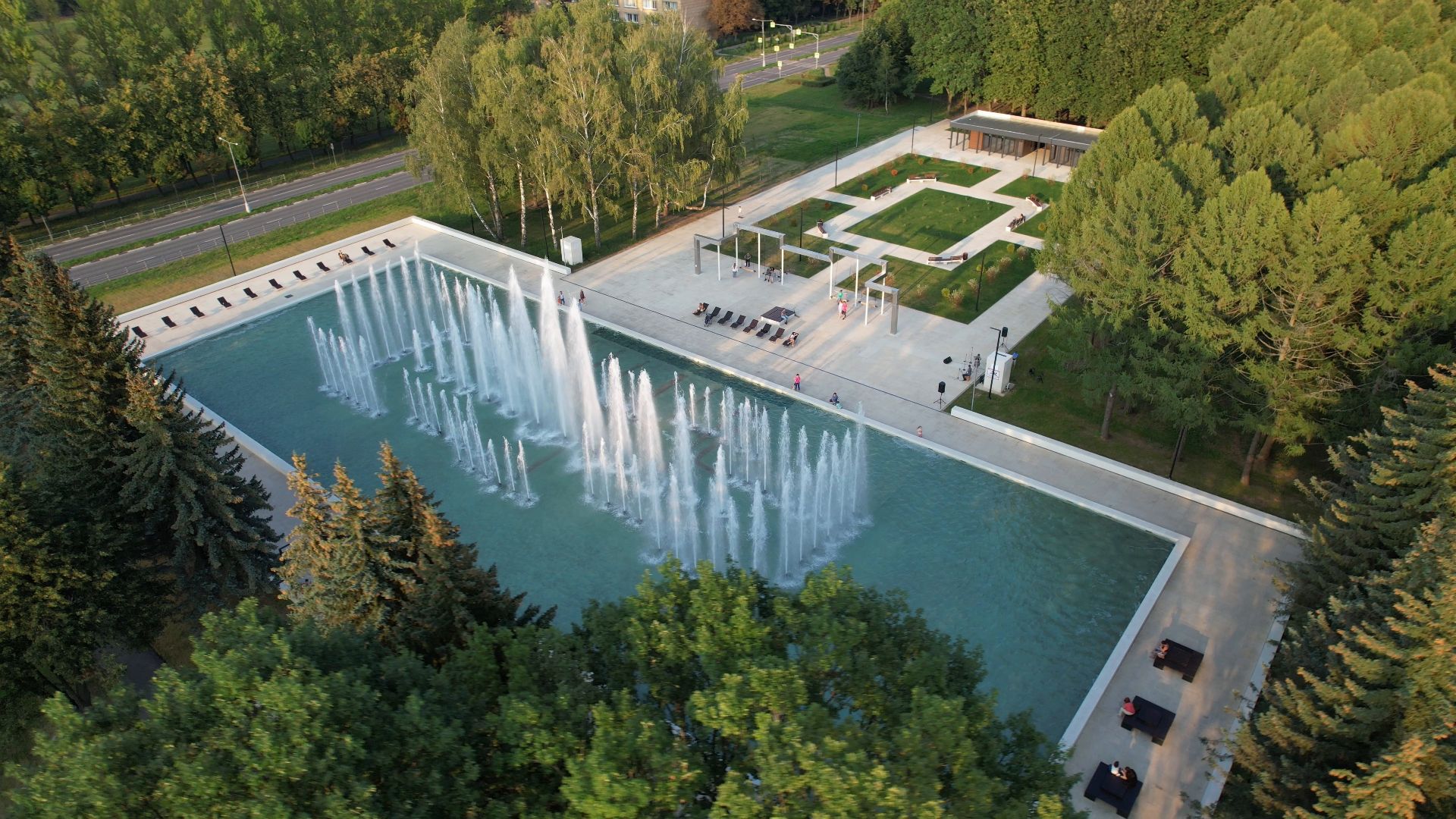 фонтан, пущино,туризм, видео с коптера,