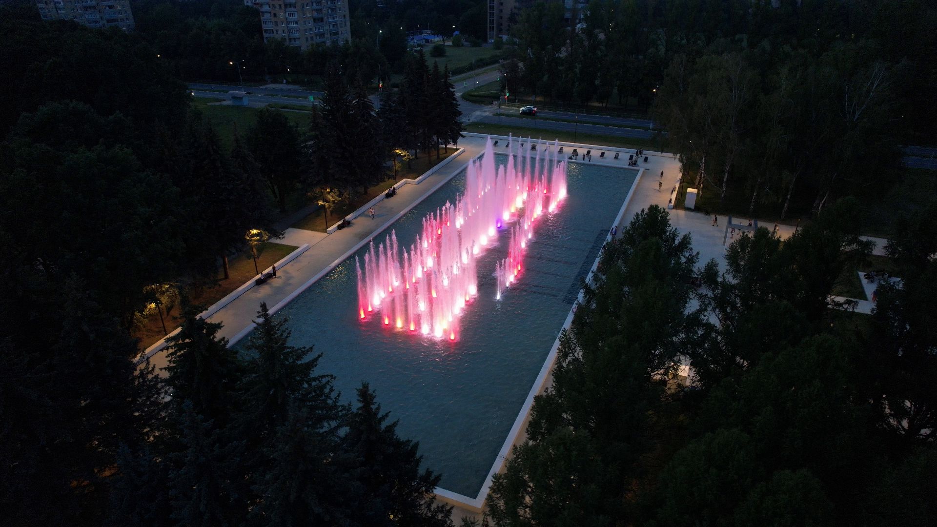 фонтан, пущино,туризм, видео с коптера,