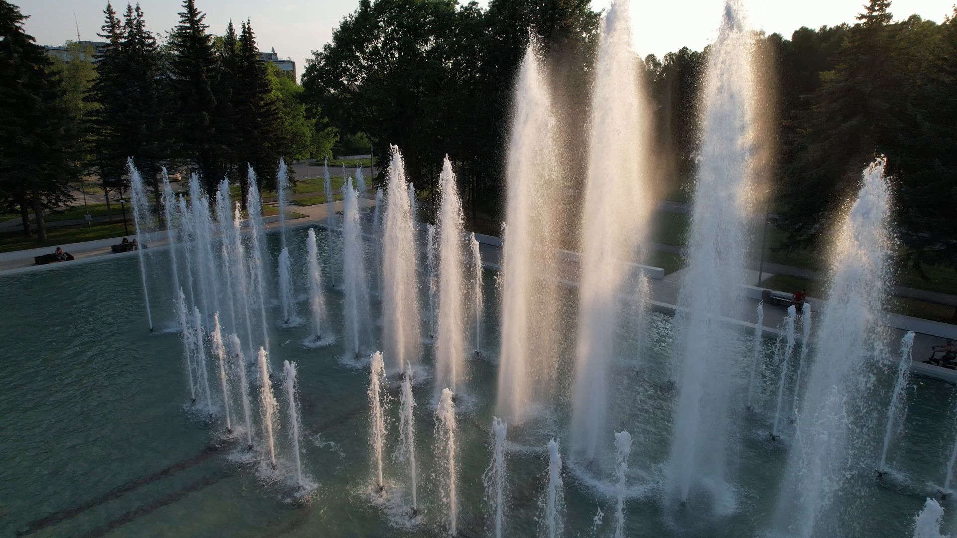 фонтан, пущино,туризм, видео с коптера,