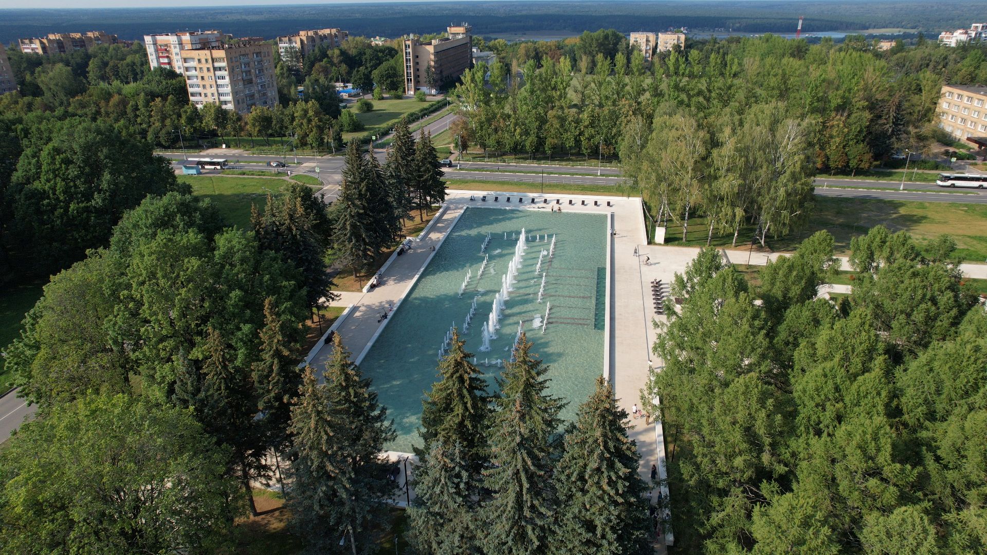 фонтан, пущино,туризм, видео с коптера,