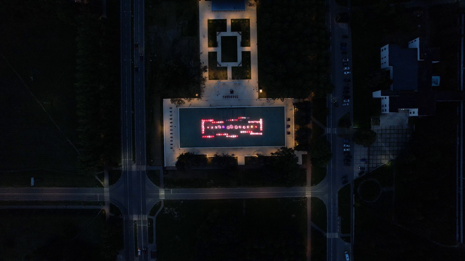 фонтан, пущино,туризм, видео с коптера,