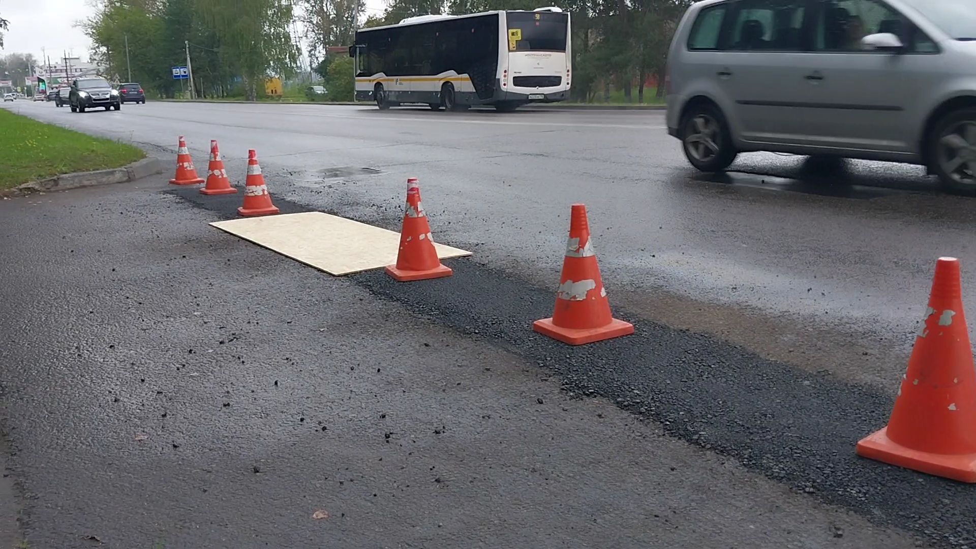 Коломна, дороги, новый асфальт, ямочный ремонт